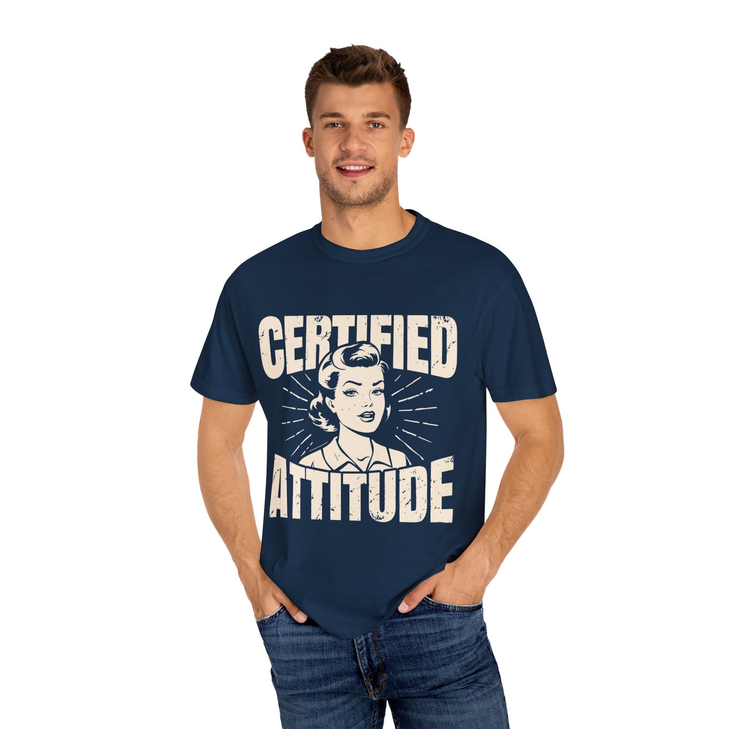 Certified Attitud Garment-Dyed T-Shirt - Casual & Confident Style