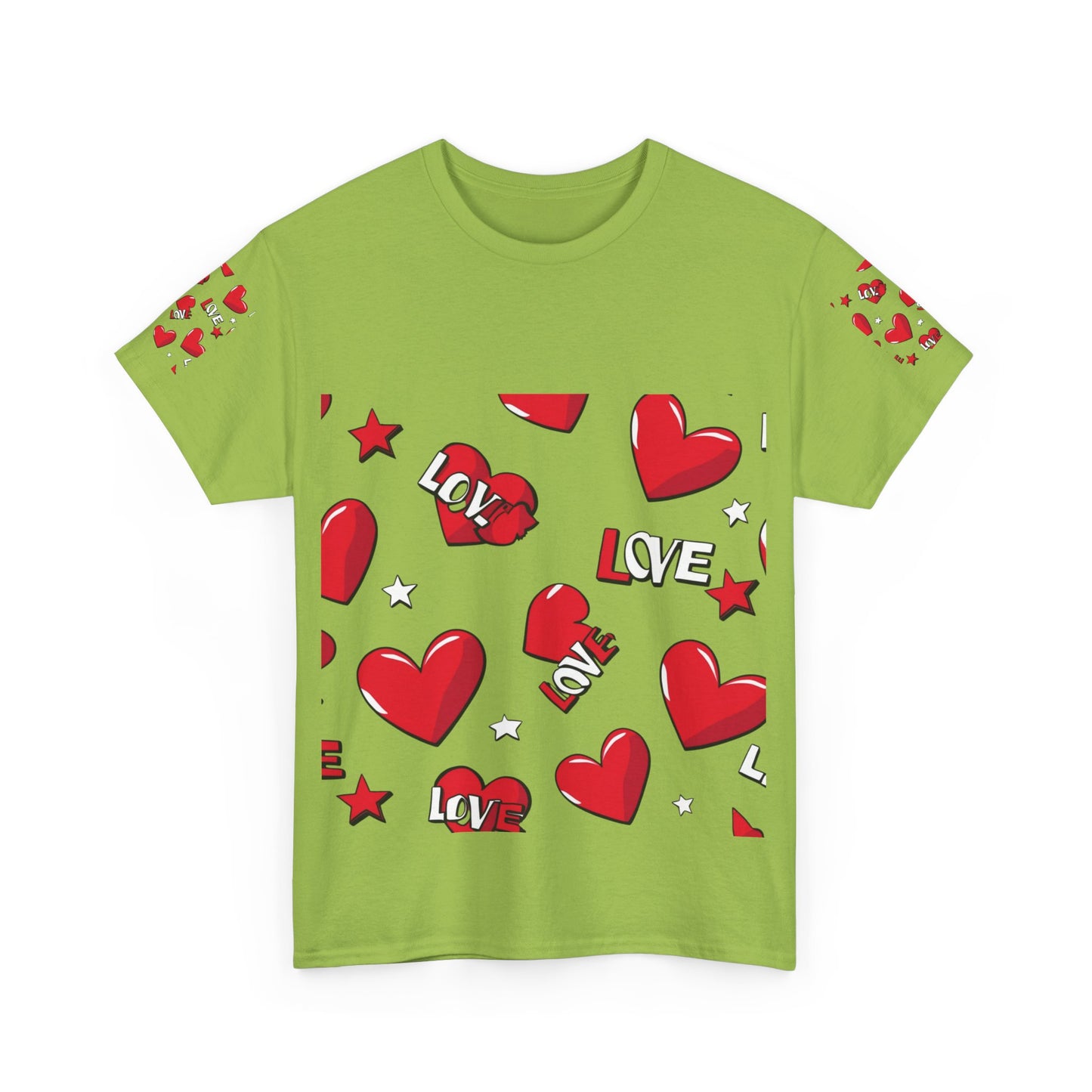 Maglietta in cotone pesante con cuore romantico - Perfetta per San Valentino e per tutti i giorni