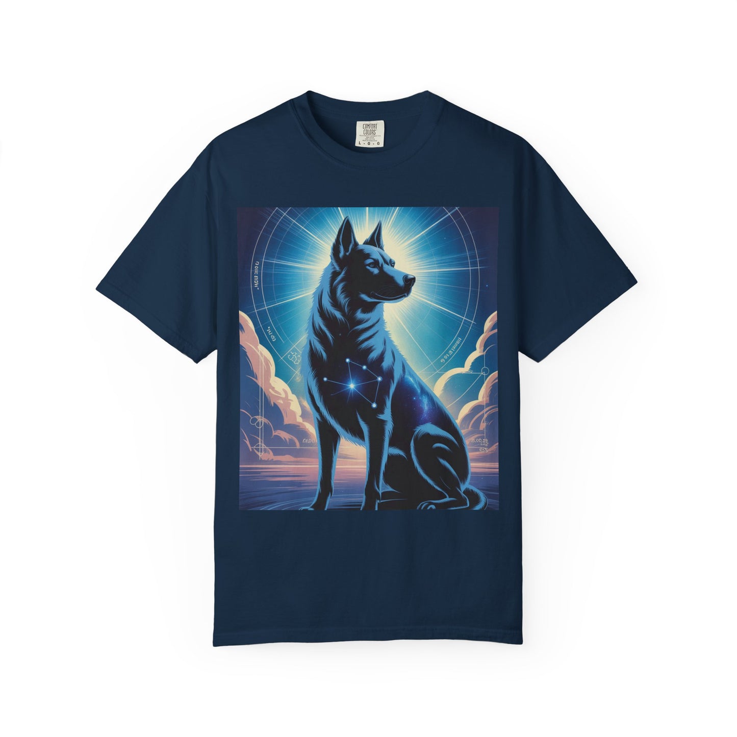 Cosmic Canine Men's T-shirt | Starry Dog Graphic Tee, Animal Lover Gift, Soft Cotton Top, Casual Wear, Unique Pet Shirt