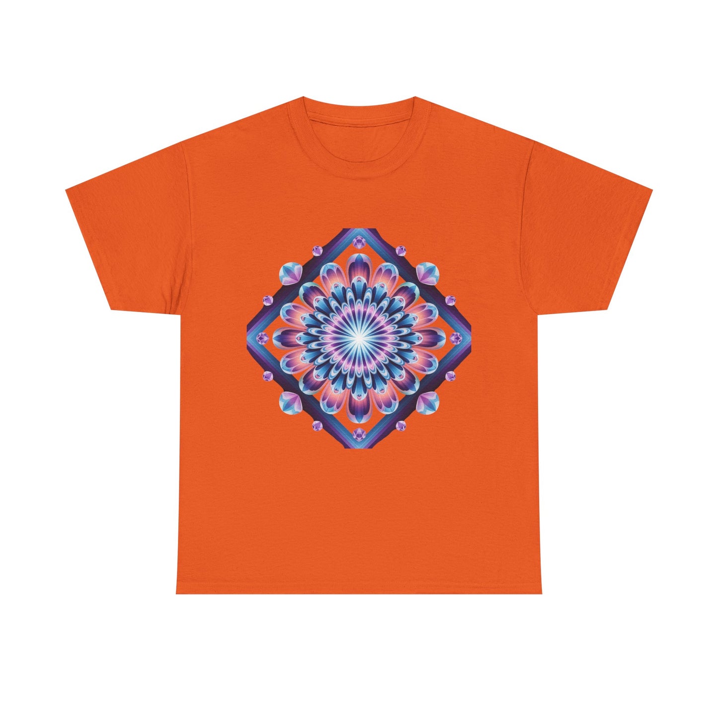 Vibrant Mandala Tee - Heavy Cotton Shirt, Bohemian Style Top, Casual Wear, Gift for Her, Festival Fashion, Summer Style