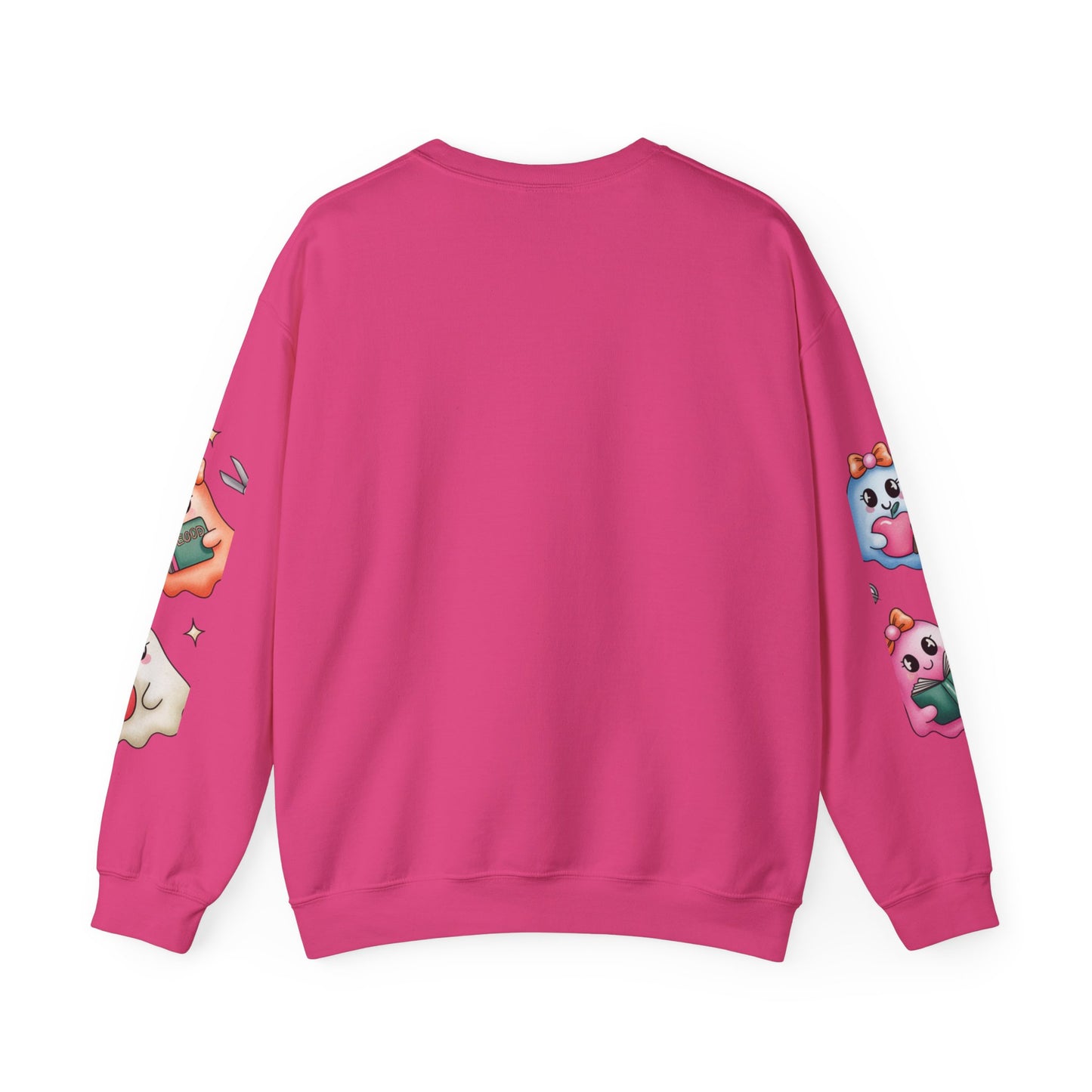 Cute Ghosts Women Crewneck Sweatshirt, Cozy Halloween Apparel, Spooky Season Outfit, Gift for Ghost Lovers, Funny Sweatshirt for Fall