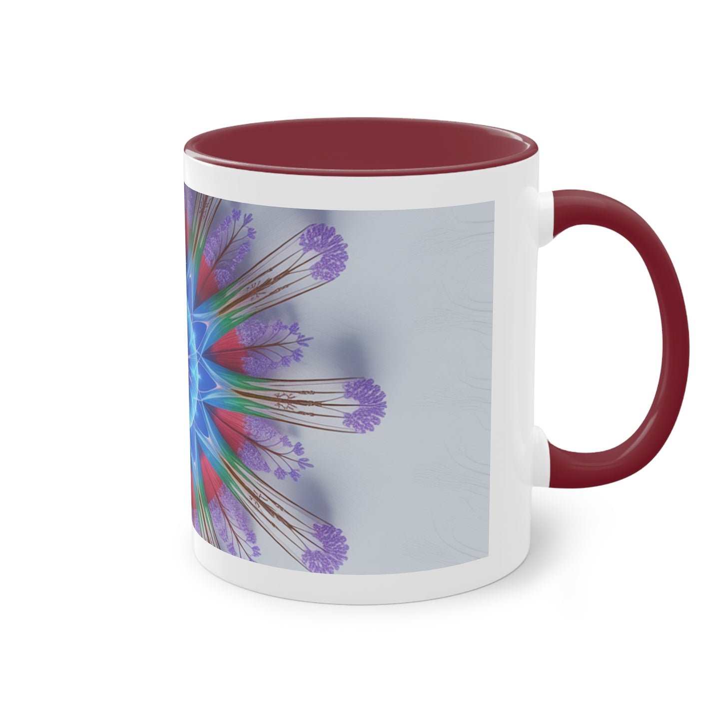 Kaleidoscope Two-Tone Coffee Mug - Vibrant Art Mug for Home & Office, Unique Gift for Coffee Lovers, Decorative Drinkware