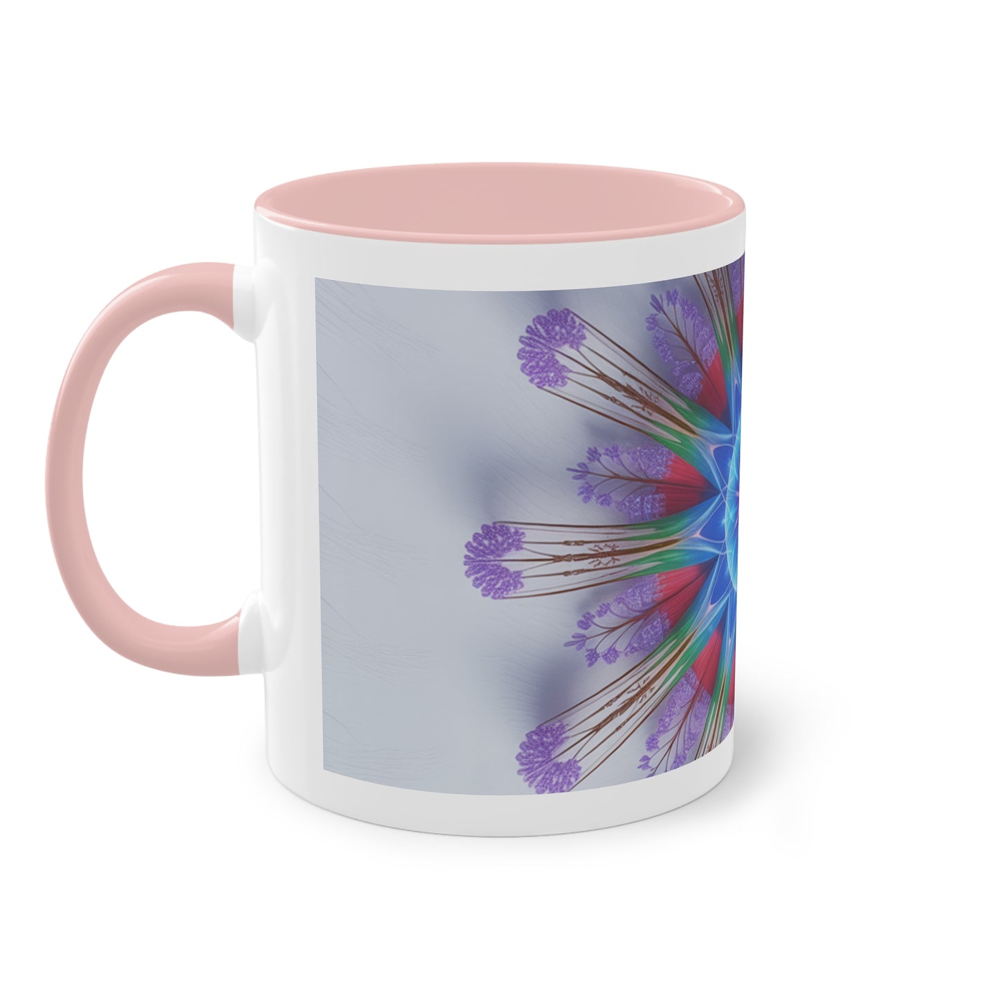 Kaleidoscope Two-Tone Coffee Mug - Vibrant Art Mug for Home & Office, Unique Gift for Coffee Lovers, Decorative Drinkware
