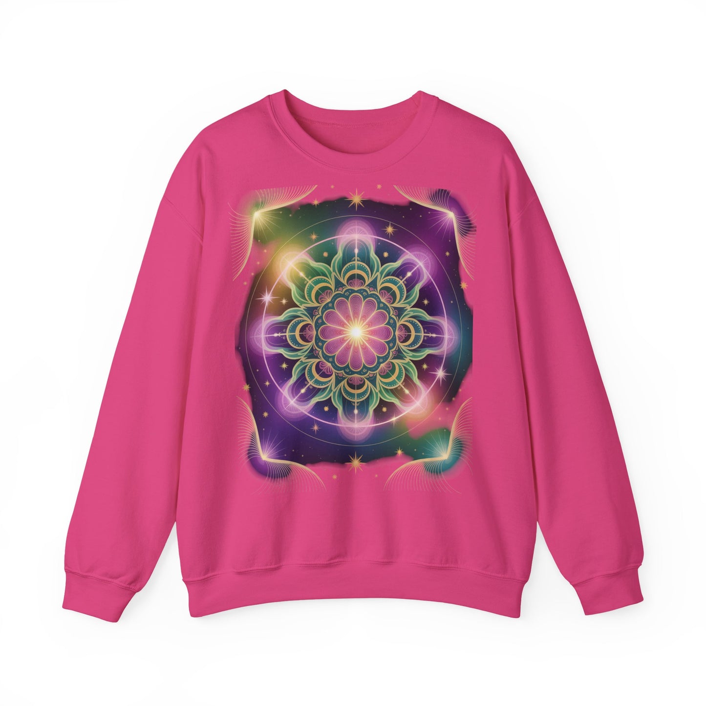 Cosmic Mandala Sweatshirt | Women's Crewneck | Soft Heavy Blend | Ideal for Cozy Nights, Meditation, Festivals, Gifts