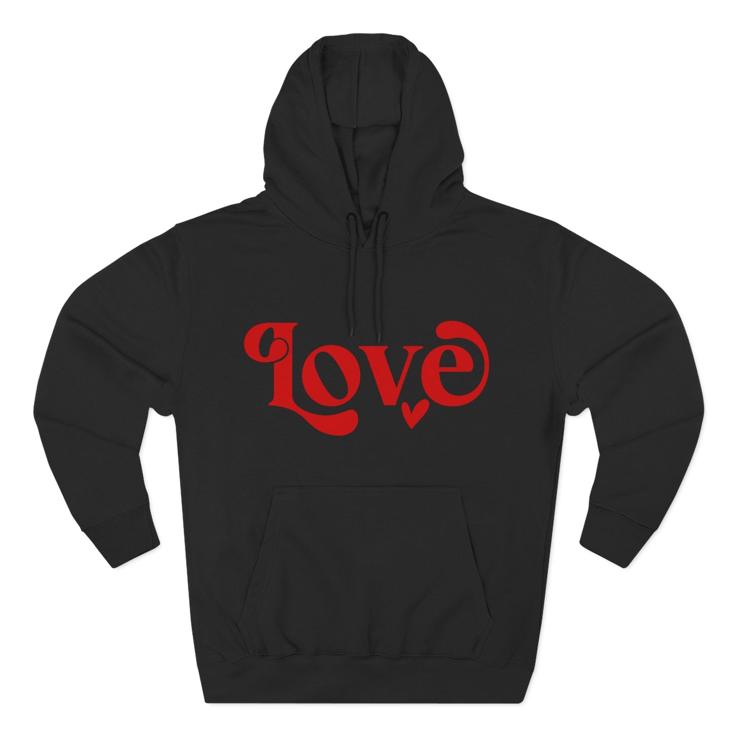 Sudadera con capucha de polar de tres paneles con gráfico Love