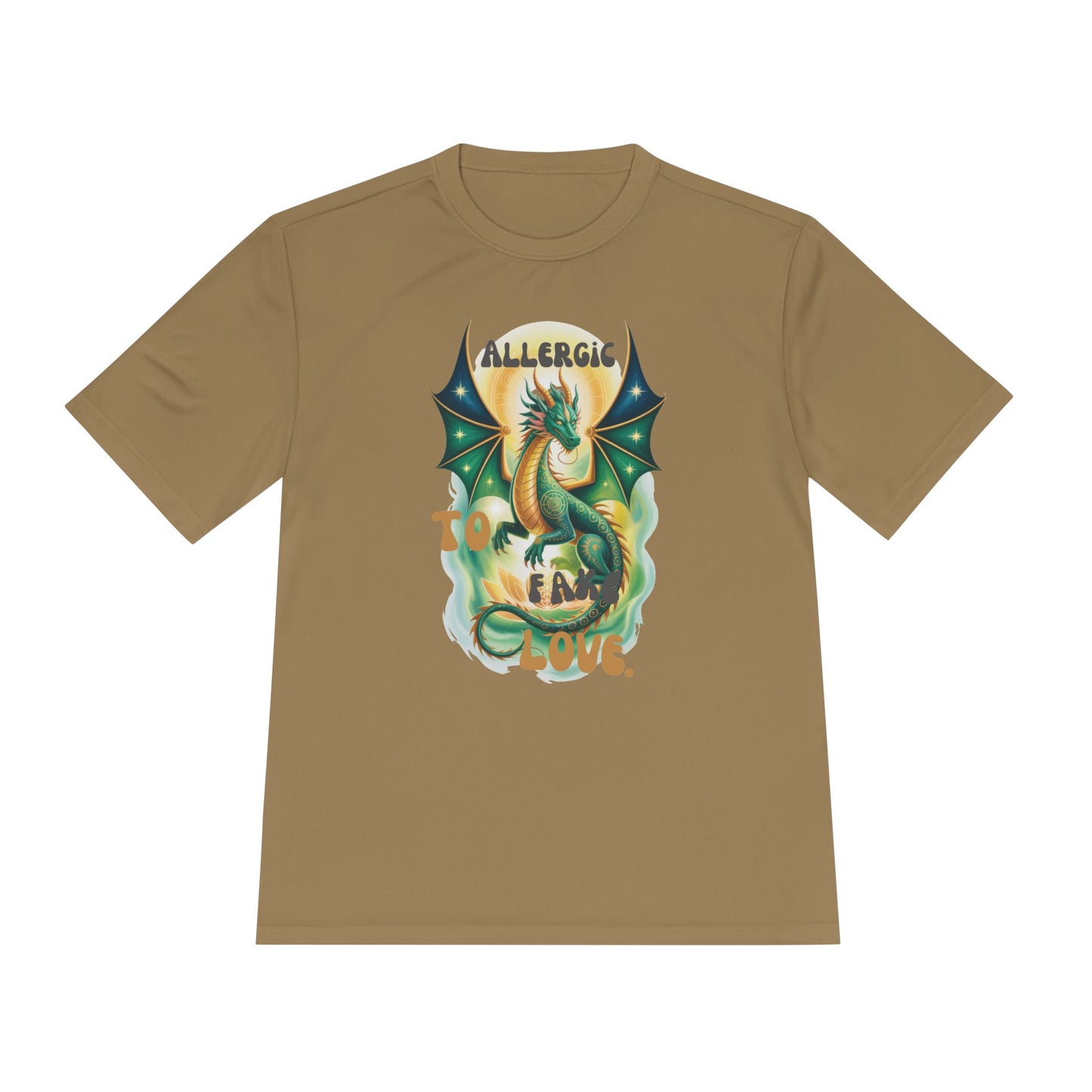 Dragon Allergy Moisture Wicking Tee, Funny T-Shirt for Allergy Awareness, Gift for Dragon Lovers, Fitness Wear, Unique Humor Tee