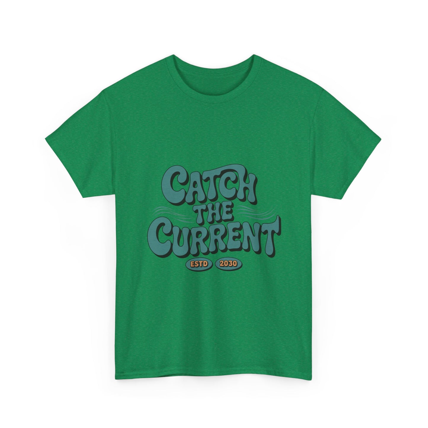 Catch the Current Tee, Relaxed Cotton T-Shirt, Beach Vibe Top, Casual Wear, Perfect Gift for Surfers, Summer Fun