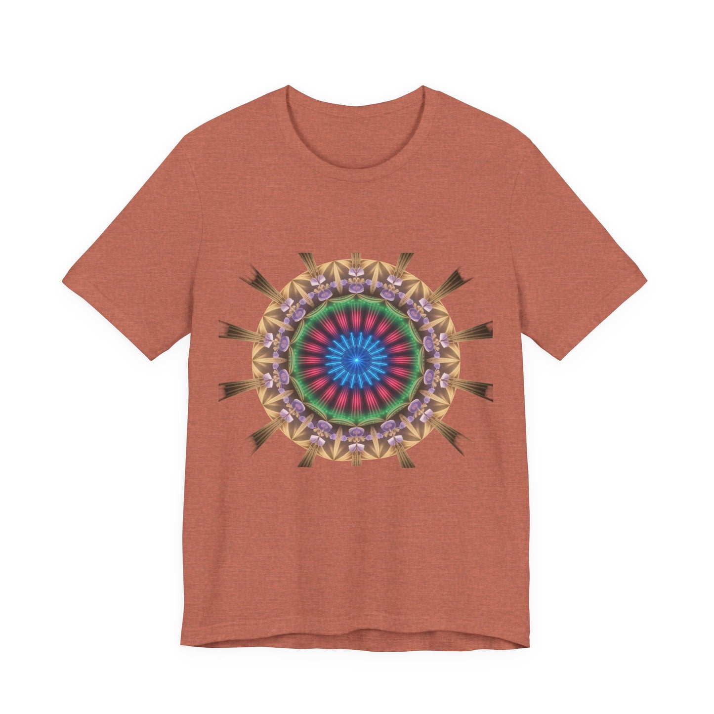 Vibrant Mandala Women Tee, Festival Wear, Boho Style, Casual Summer Tee, Gift for Friends
