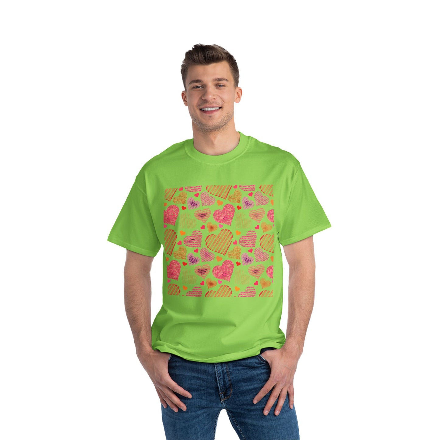 Cute Heart Pattern Short-Sleeve T-Shirt
