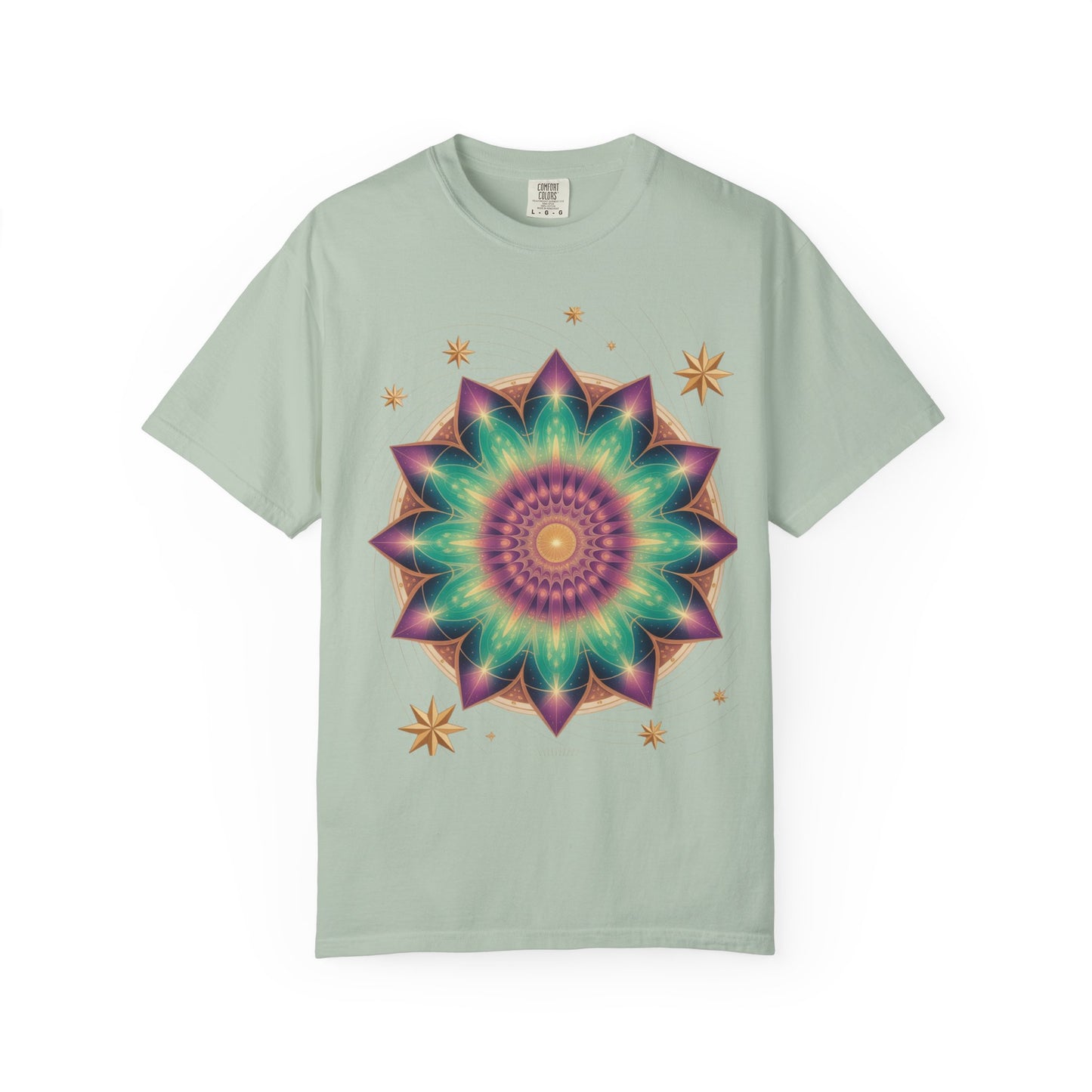Tie-Dye Mandala T-Shirt, Spiritual Apparel, Bohemian Style Tee, Festival Wear, Eco-Friendly Fashion