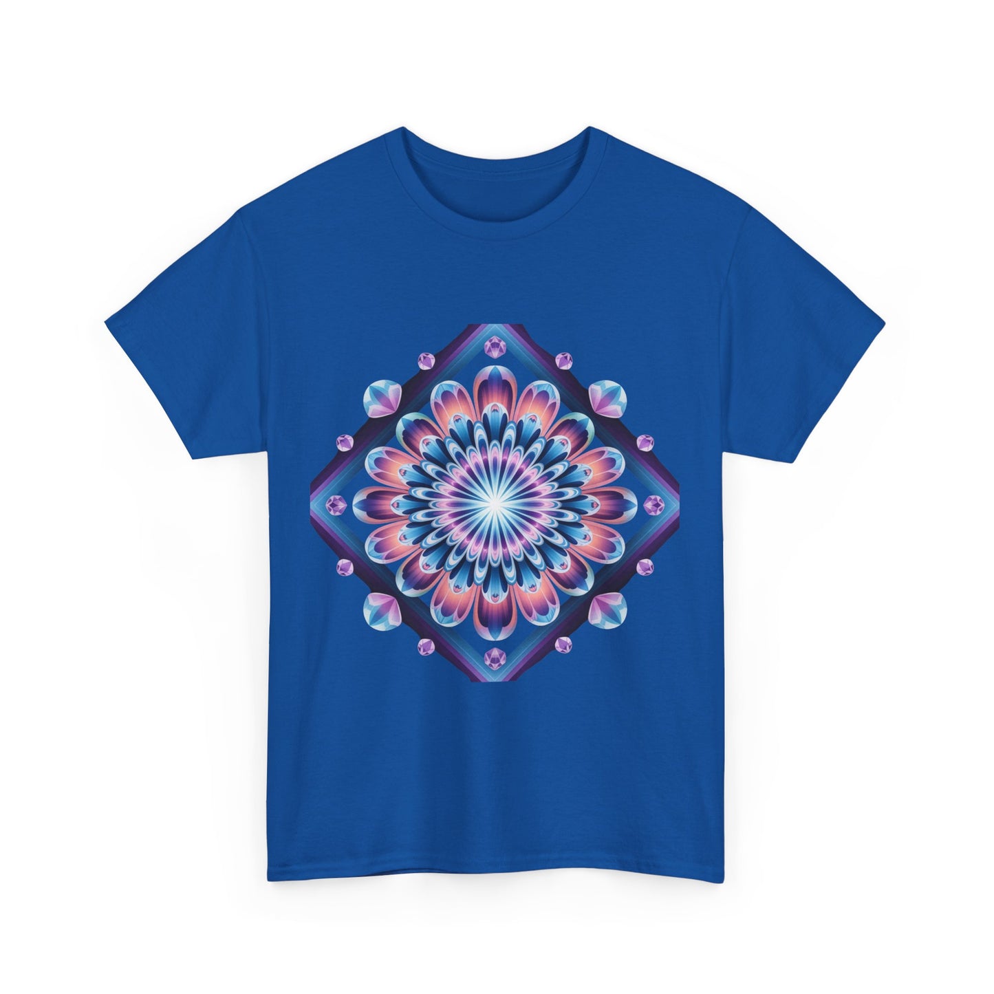 Vibrant Mandala Tee - Heavy Cotton Shirt, Bohemian Style Top, Casual Wear, Gift for Her, Festival Fashion, Summer Style