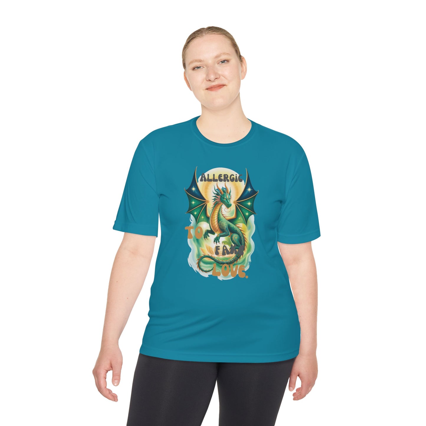 Dragon Allergy Moisture Wicking Tee, Funny T-Shirt for Allergy Awareness, Gift for Dragon Lovers, Fitness Wear, Unique Humor Tee