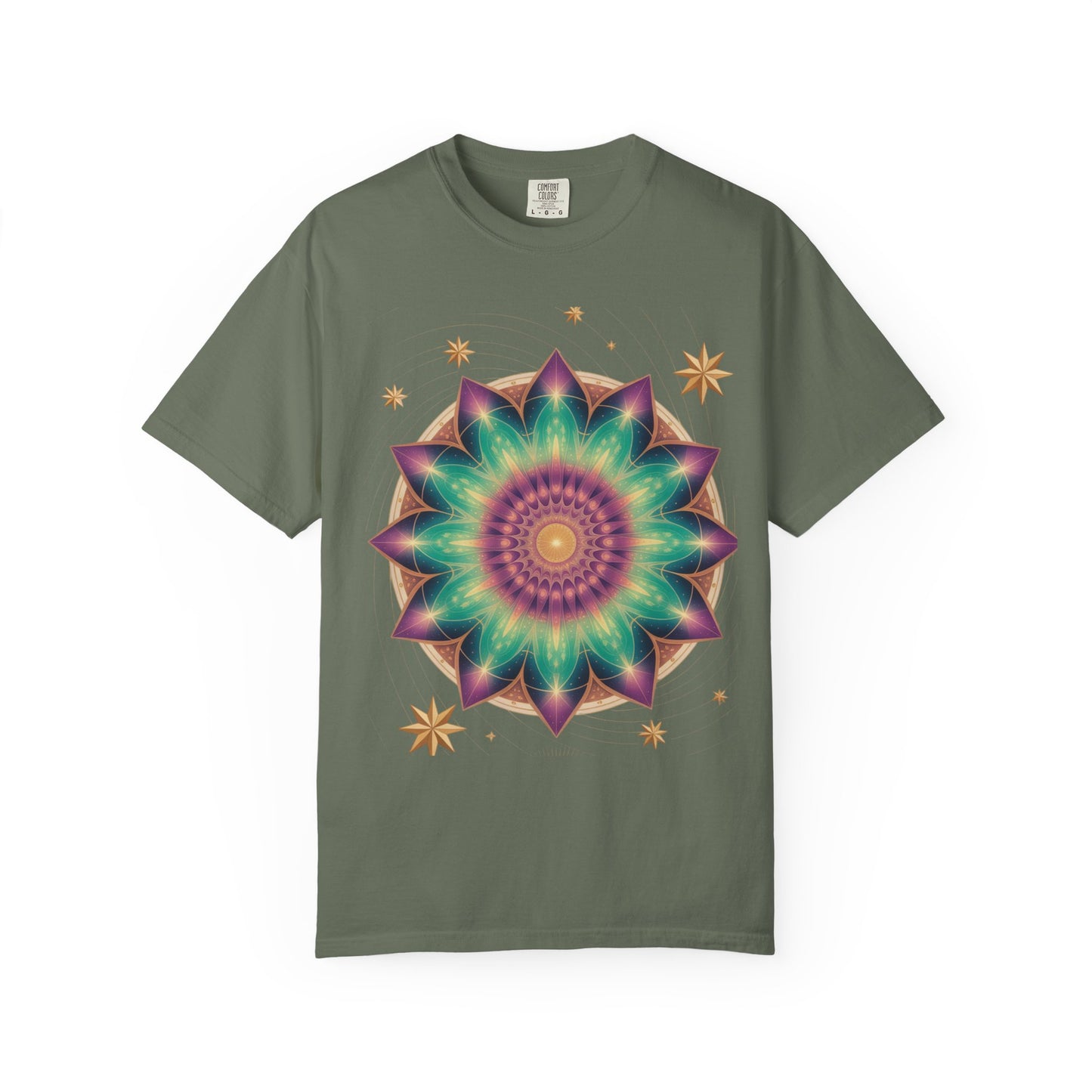 Tie-Dye Mandala T-Shirt, Spiritual Apparel, Bohemian Style Tee, Festival Wear, Eco-Friendly Fashion