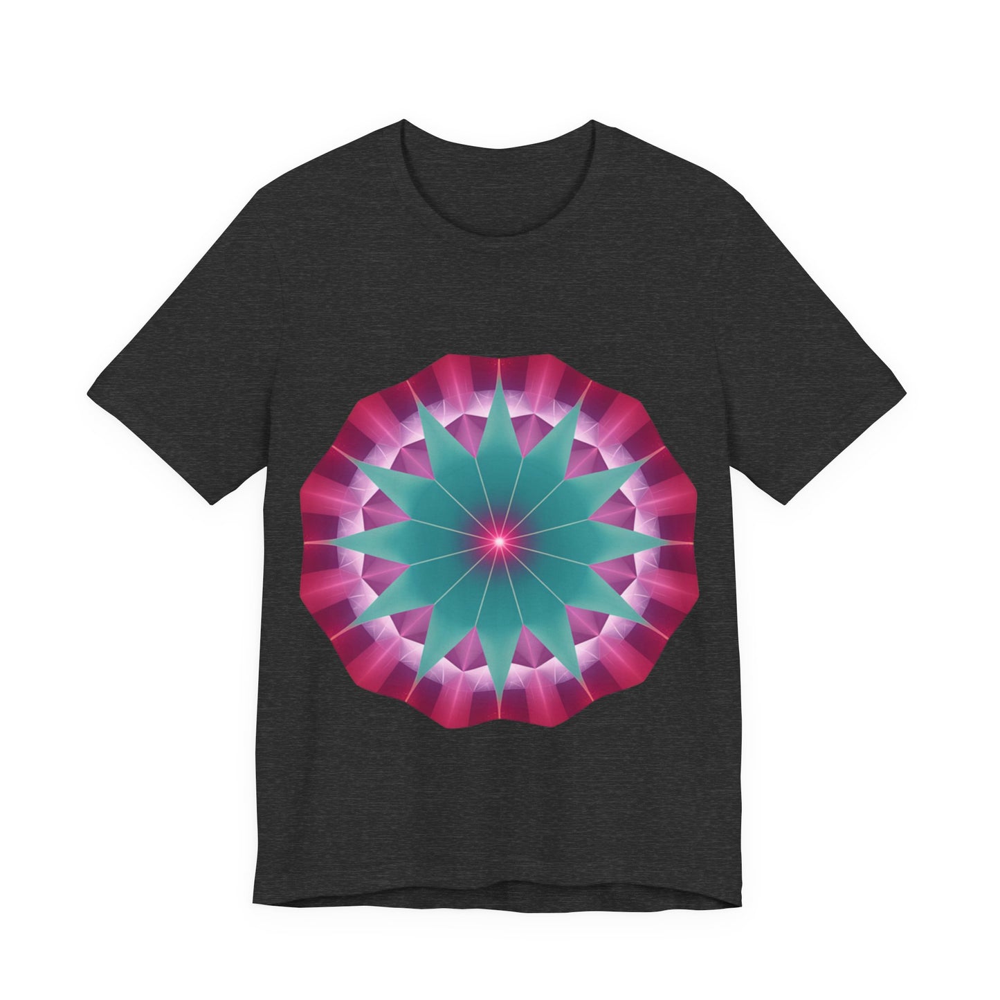 Vibrant Mandala T-Shirt, Graphic Tee, Casual Wear, Gifts for Art Lovers, Meditation Apparel, Festival Outfit