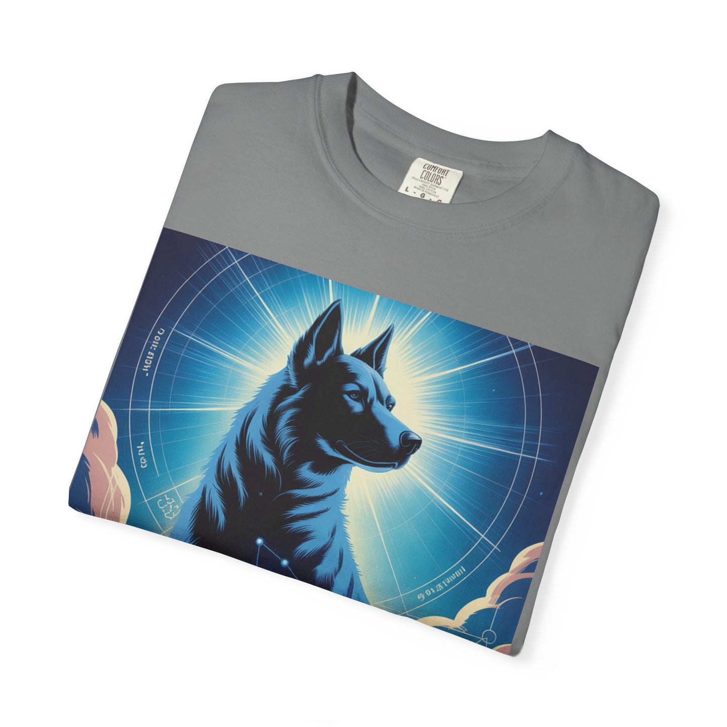 Cosmic Canine Men's T-shirt | Starry Dog Graphic Tee, Animal Lover Gift, Soft Cotton Top, Casual Wear, Unique Pet Shirt