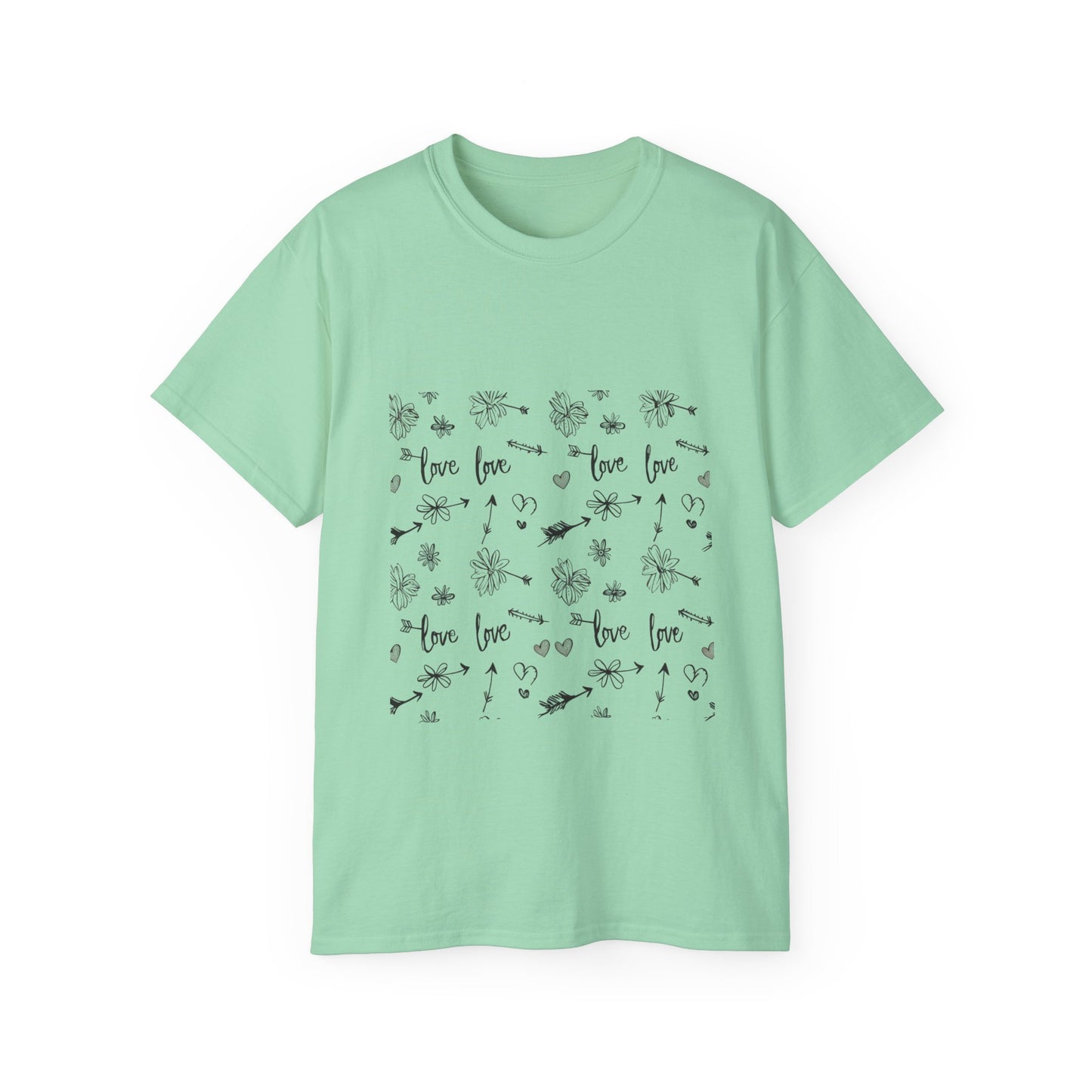Love Floral Ultra Cotton Tee - Cute & Comfortable Shirt for Every Occasion