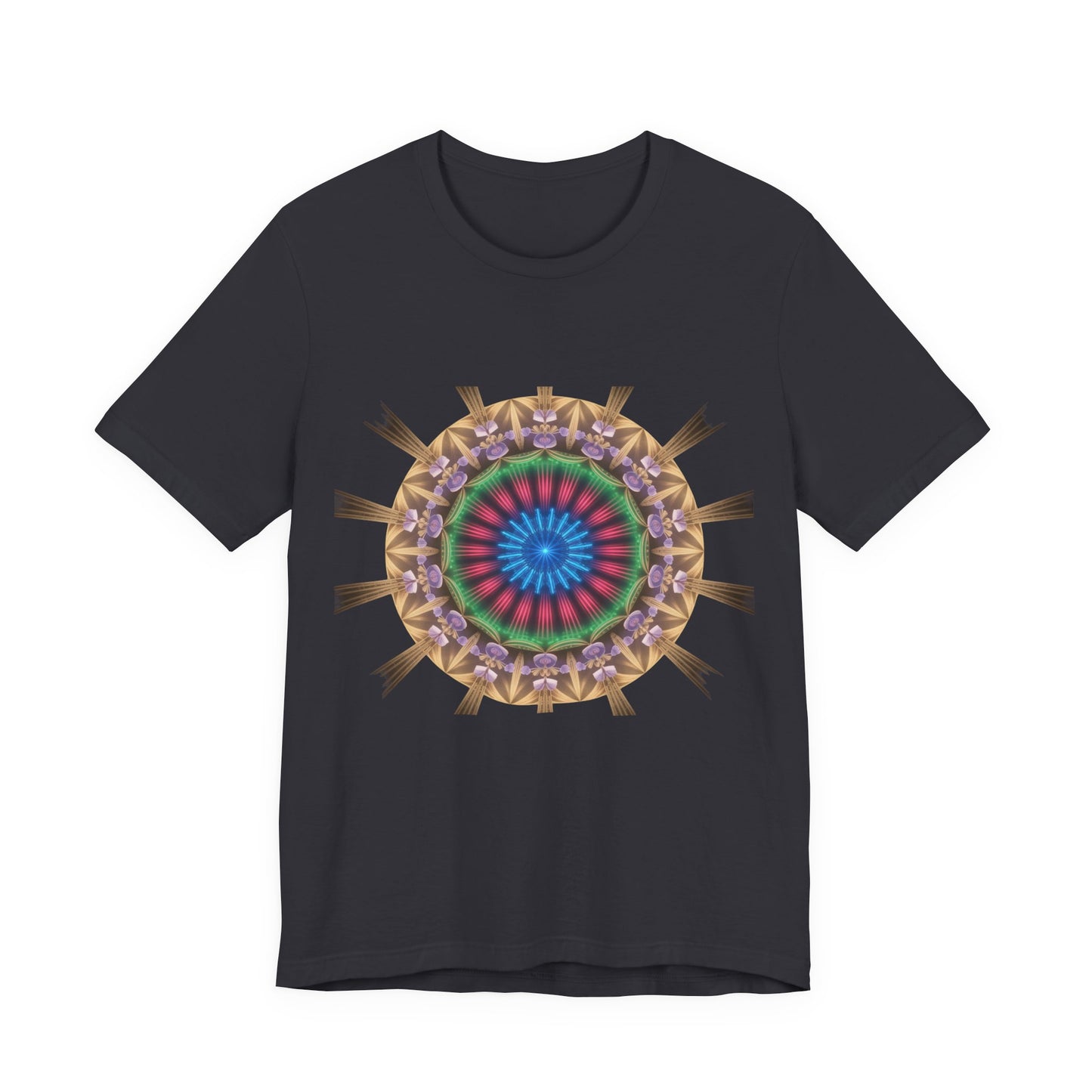 Vibrant Mandala Women Tee, Festival Wear, Boho Style, Casual Summer Tee, Gift for Friends