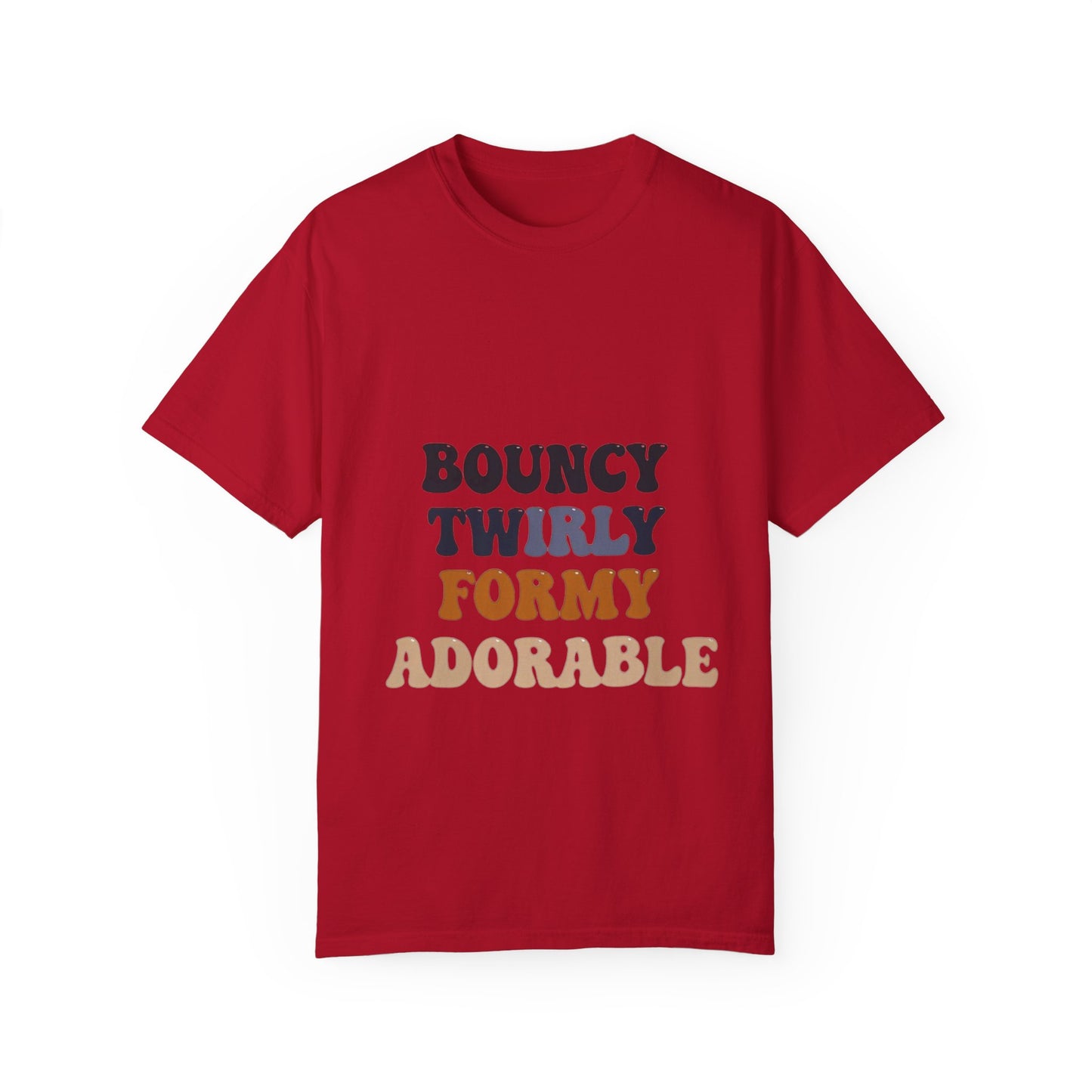Bouncy Twirly Adorable T-Shirt – Men Garment-Dyed Tee for Fun Lovin' Souls
