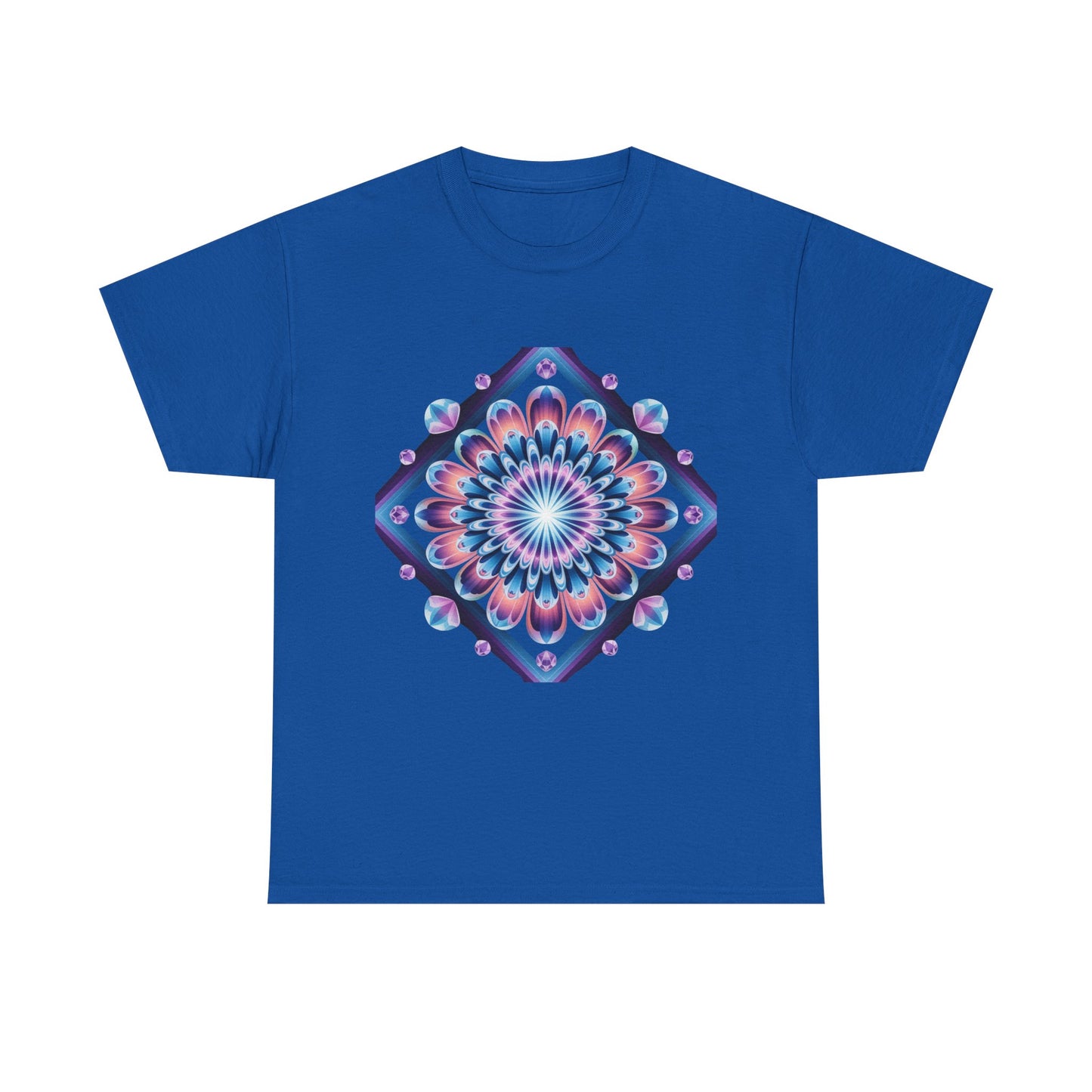 Vibrant Mandala Tee - Heavy Cotton Shirt, Bohemian Style Top, Casual Wear, Gift for Her, Festival Fashion, Summer Style