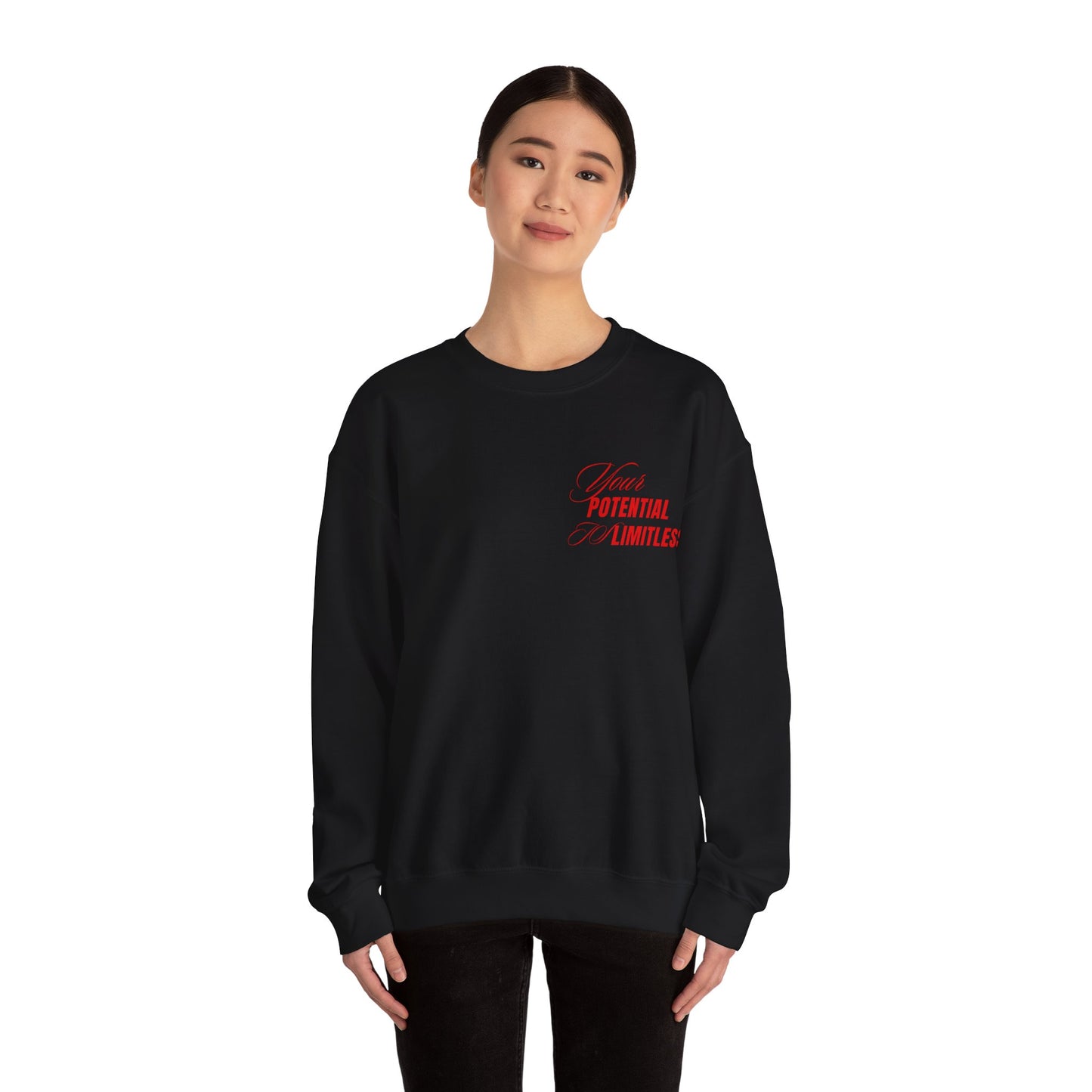 Inspirational Crewneck Sweatshirt - "Your Potential is Limitless"