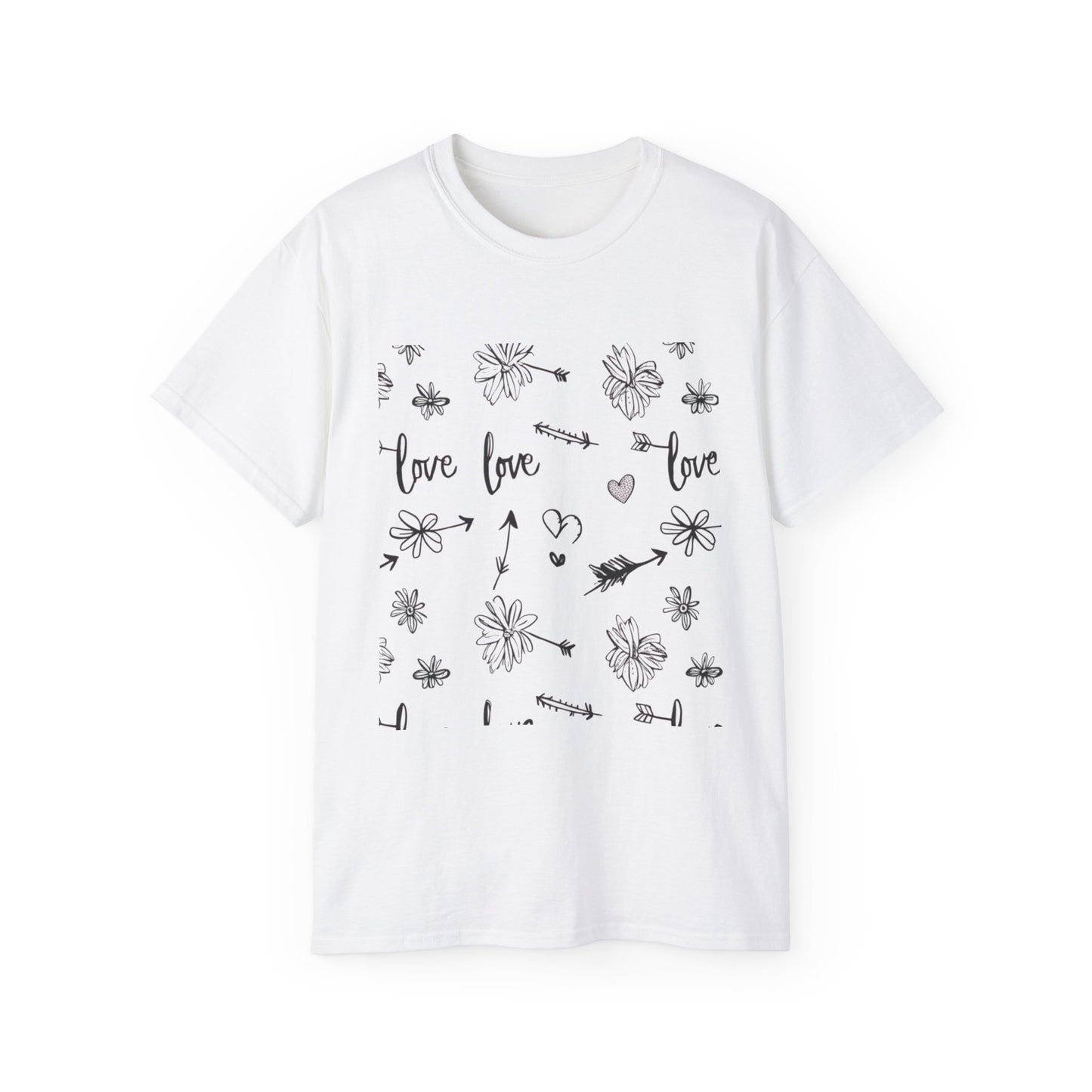 Maglietta Love Floral Ultra Cotton - Maglietta carina e comoda per ogni occasione