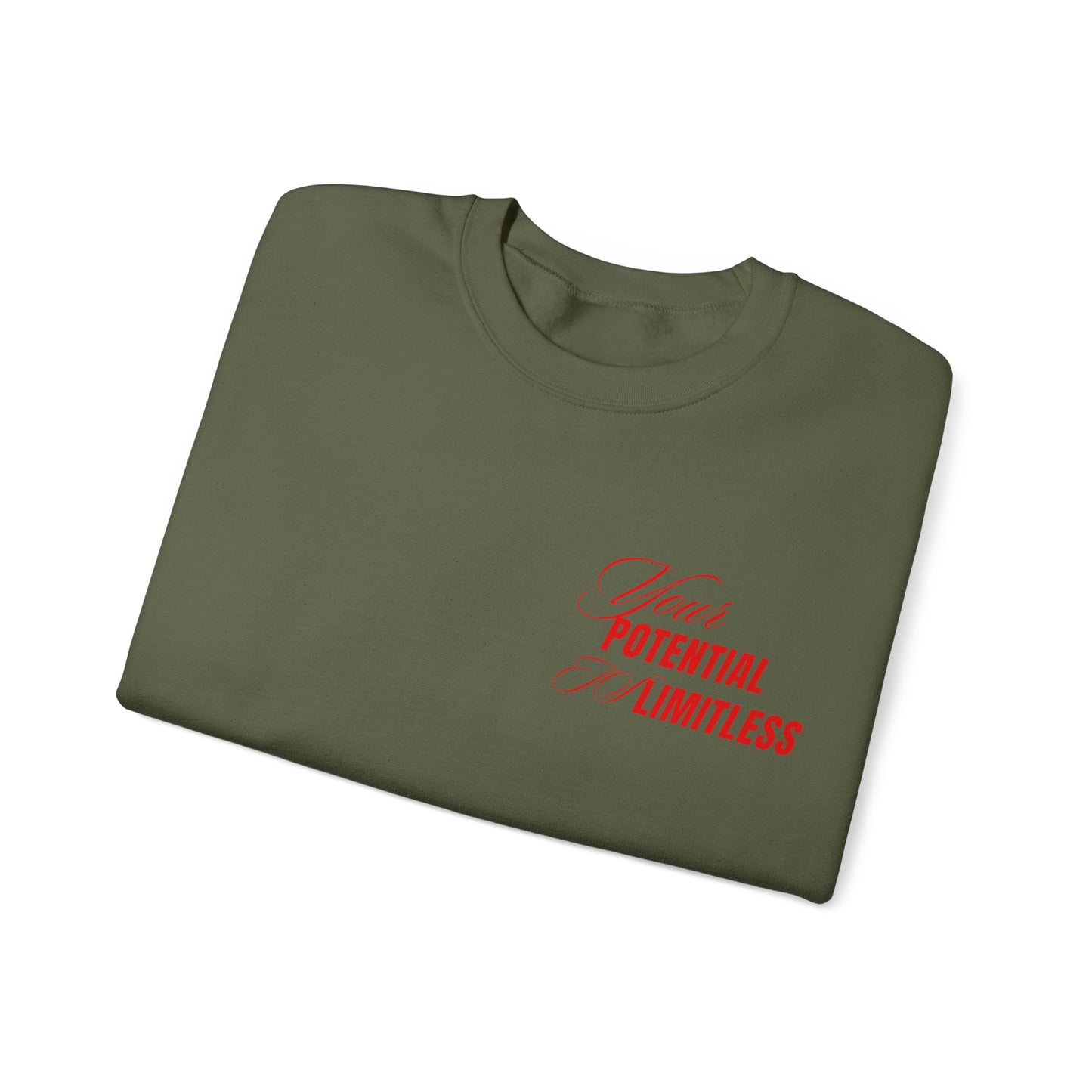 Inspirational Crewneck Sweatshirt - "Your Potential is Limitless"