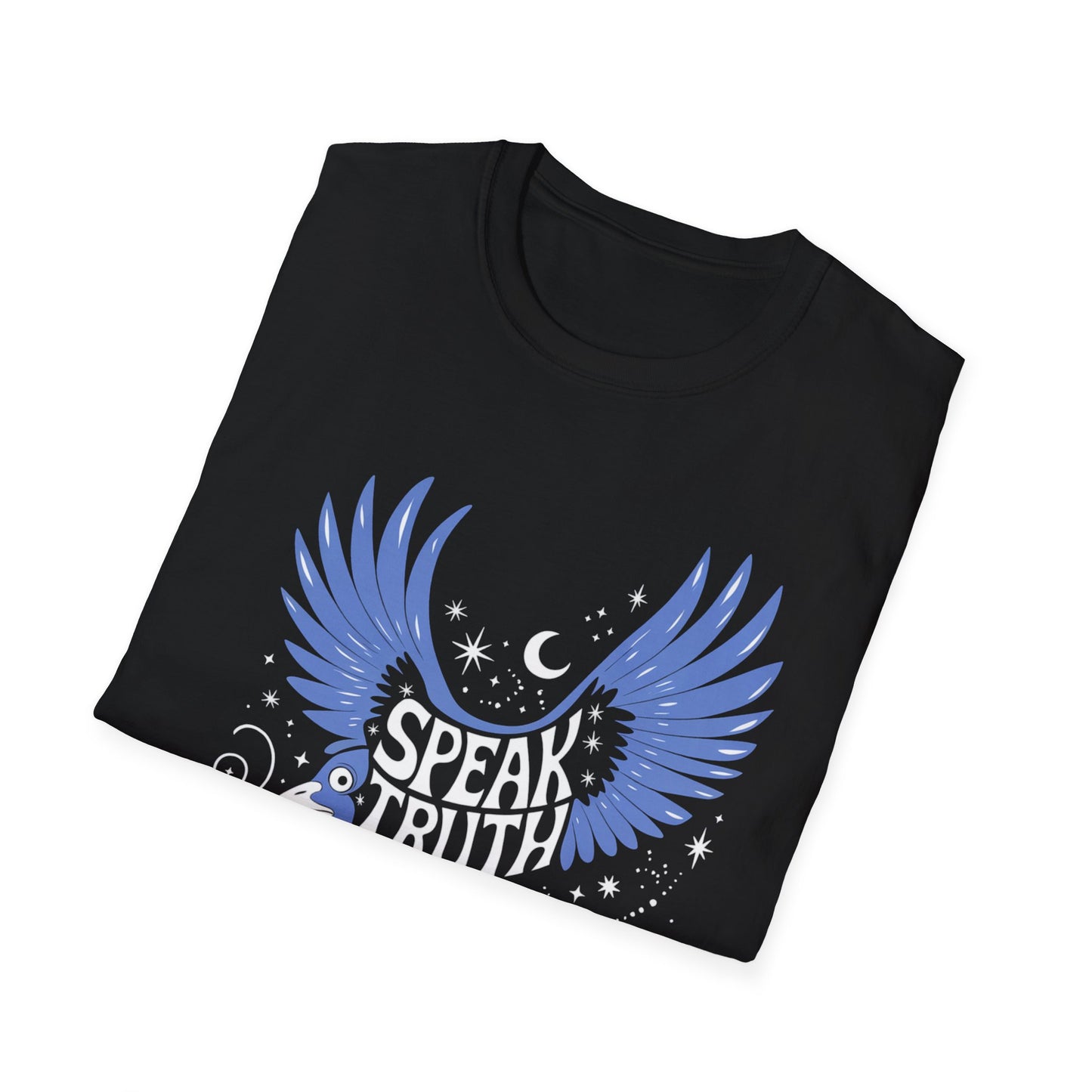 Blue Bird Graphic Womens T-Shirt, Casual Wear, Gift for Bird Lovers, Nature-Themed Apparel, Comfortable Everyday Tee