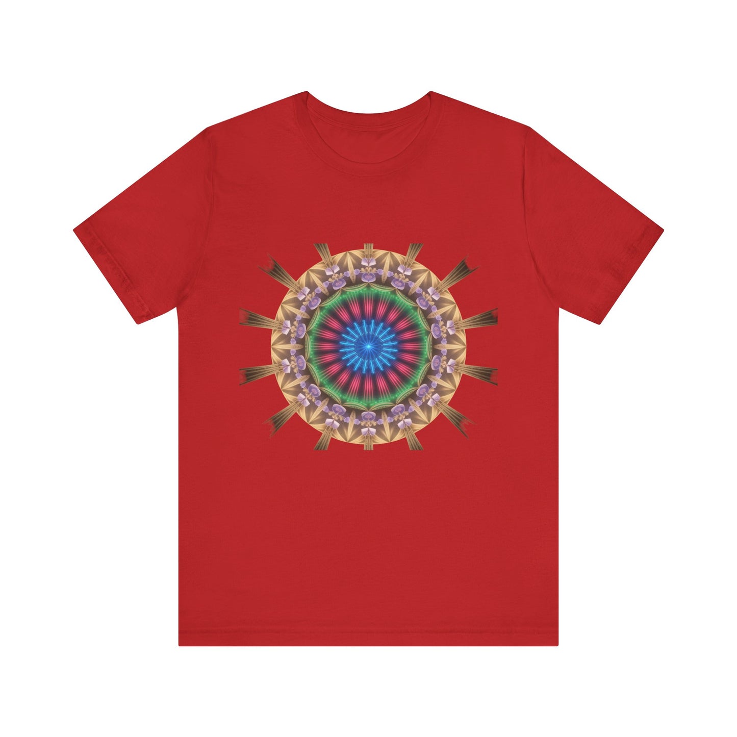 Vibrant Mandala Women Tee, Festival Wear, Boho Style, Casual Summer Tee, Gift for Friends