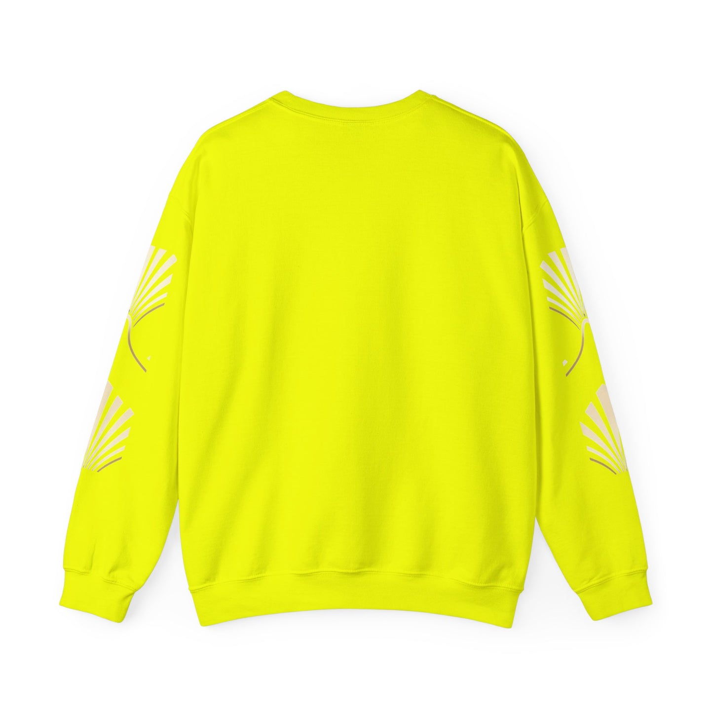 Elegant Gold Fan Pattern Crewneck Sweatshirt