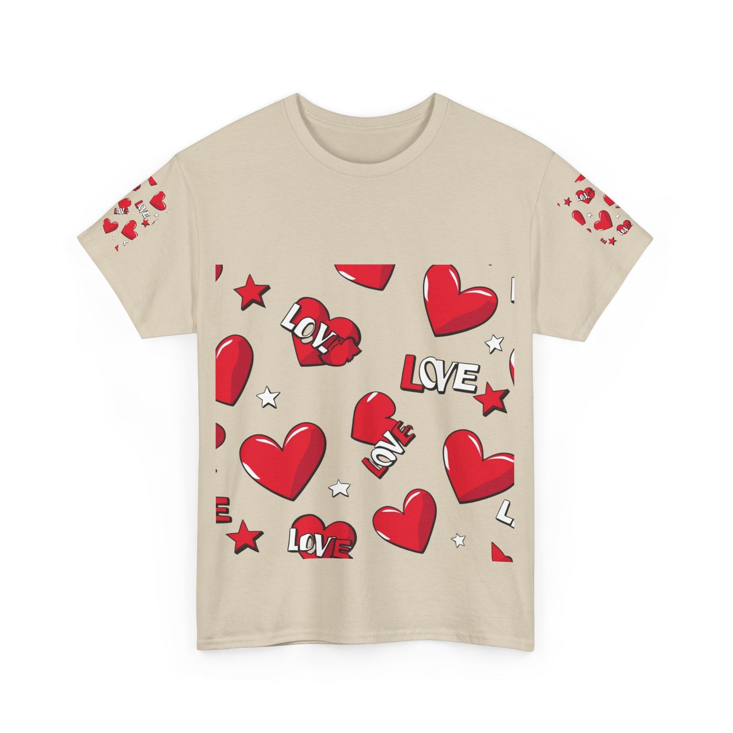 Maglietta in cotone pesante con cuore romantico - Perfetta per San Valentino e per tutti i giorni