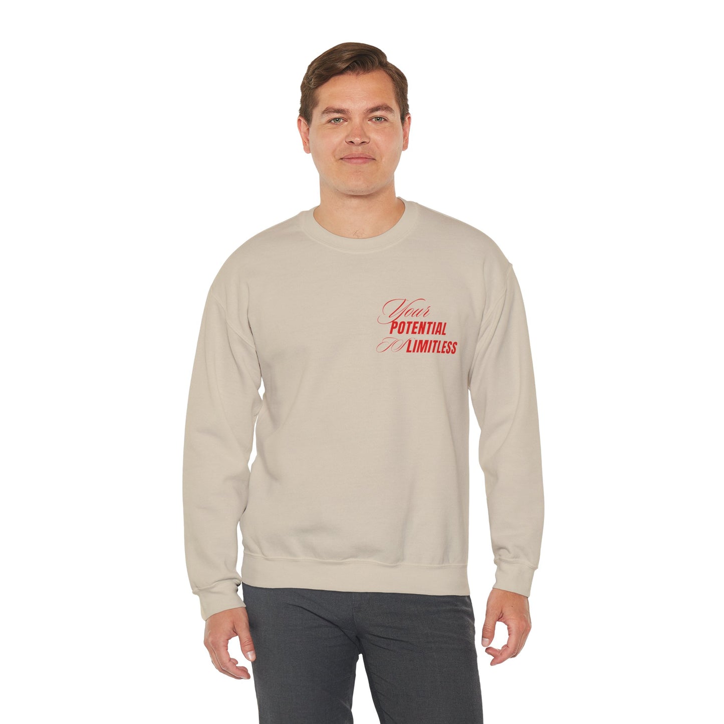 Inspirational Crewneck Sweatshirt - "Your Potential is Limitless"