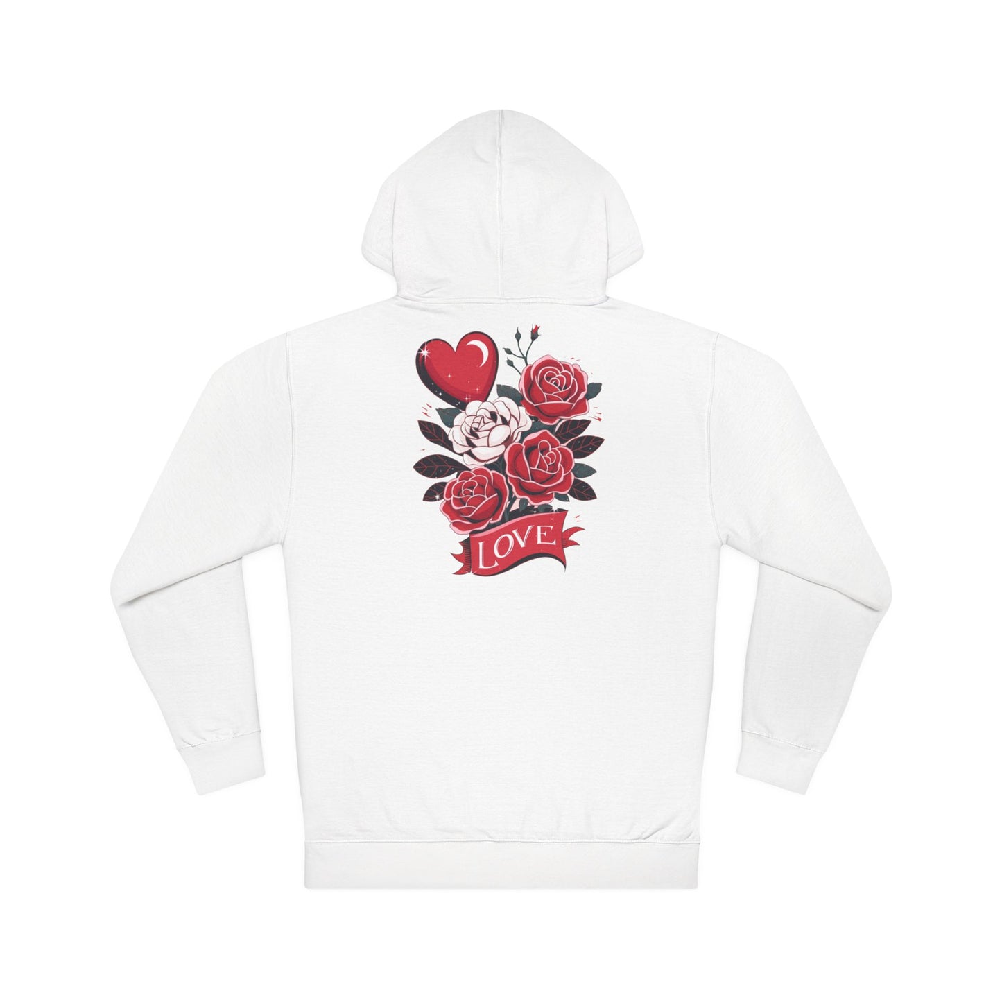 Romantic Floral Love Hooded Sweatshirt - Perfect for Everyday Wear