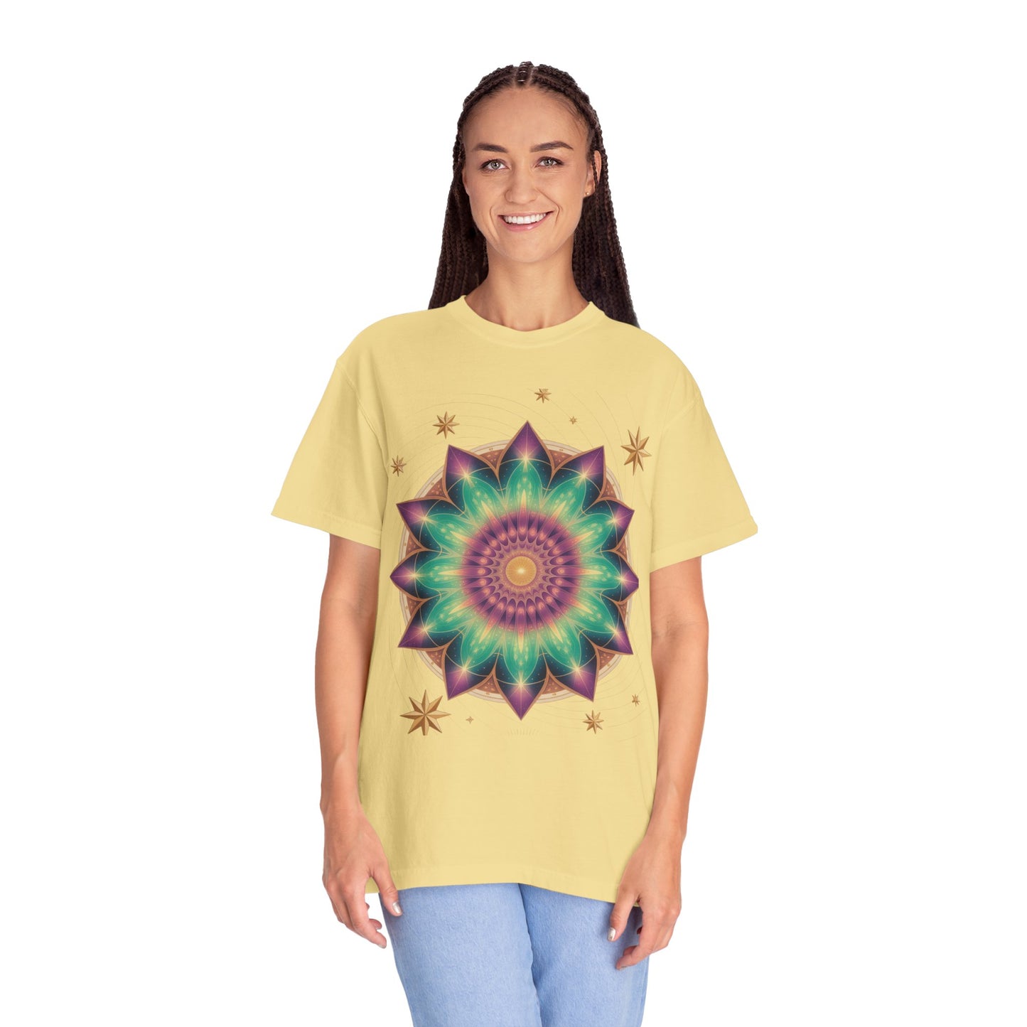 Tie-Dye Mandala T-Shirt, Spiritual Apparel, Bohemian Style Tee, Festival Wear, Eco-Friendly Fashion