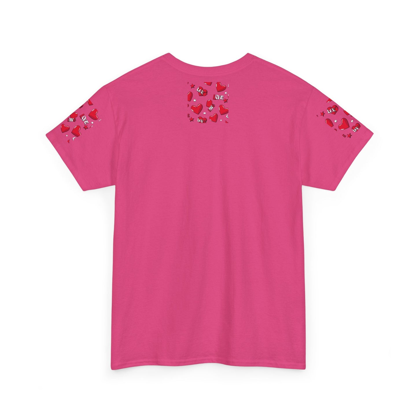 Romantic Love Heart Heavy Cotton Tee - Perfect for Everyday Wear