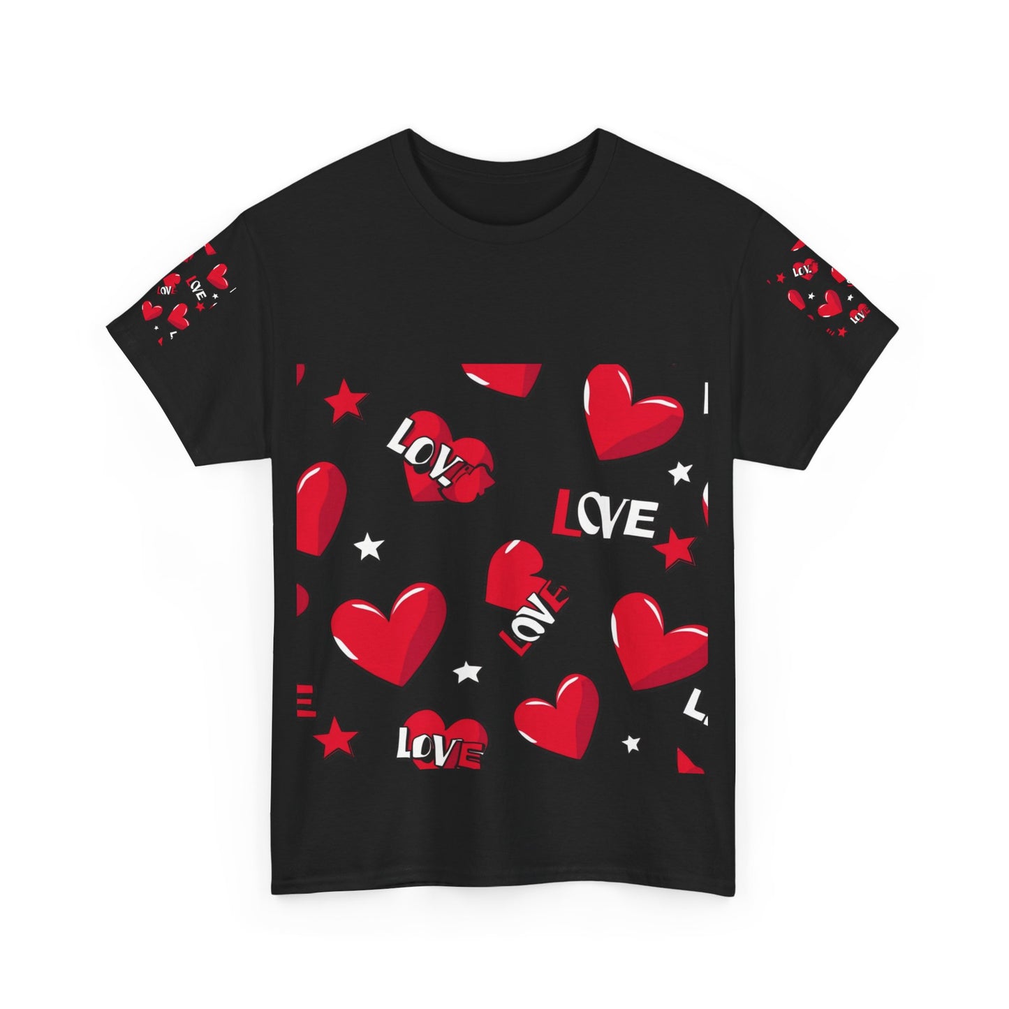 Maglietta in cotone pesante con cuore romantico - Perfetta per San Valentino e per tutti i giorni