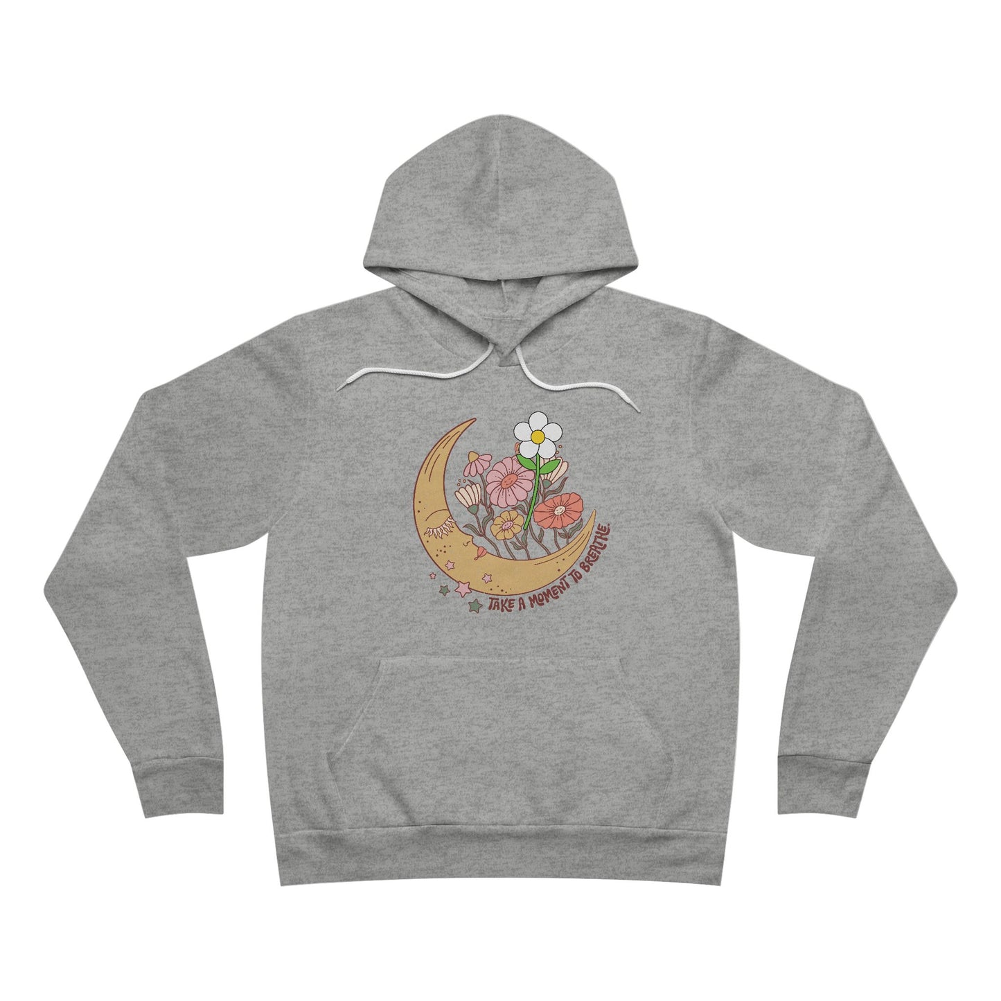Felpa con cappuccio Moon & Flowers | Maglione floreale accogliente per gli amanti della comodità