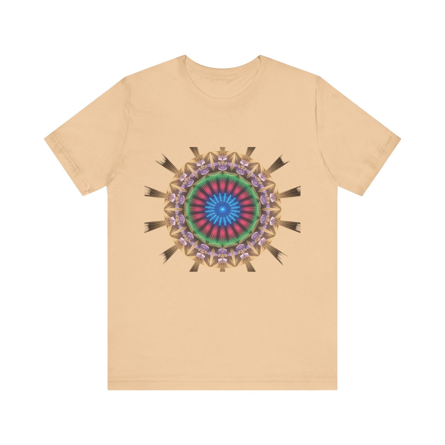 Vibrant Mandala Women Tee, Festival Wear, Boho Style, Casual Summer Tee, Gift for Friends
