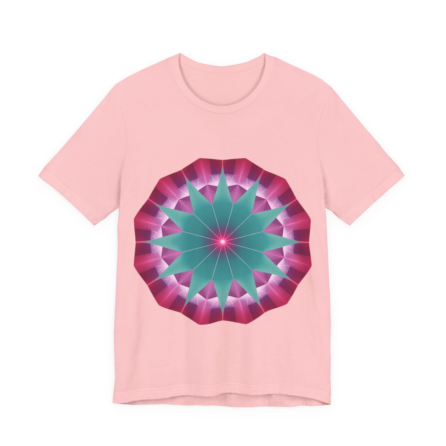 Vibrant Mandala T-Shirt, Graphic Tee, Casual Wear, Gifts for Art Lovers, Meditation Apparel, Festival Outfit
