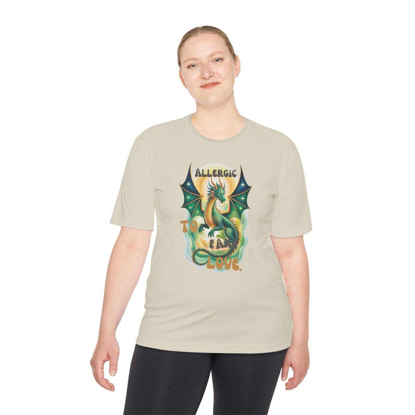 Dragon Allergy Moisture Wicking Tee, Funny T-Shirt for Allergy Awareness, Gift for Dragon Lovers, Fitness Wear, Unique Humor Tee