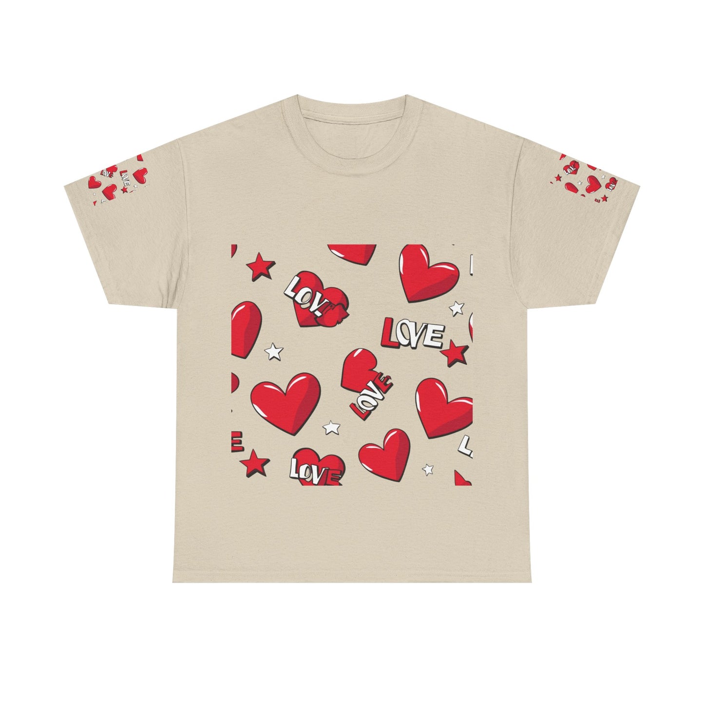 Maglietta in cotone pesante con cuore romantico - Perfetta per San Valentino e per tutti i giorni