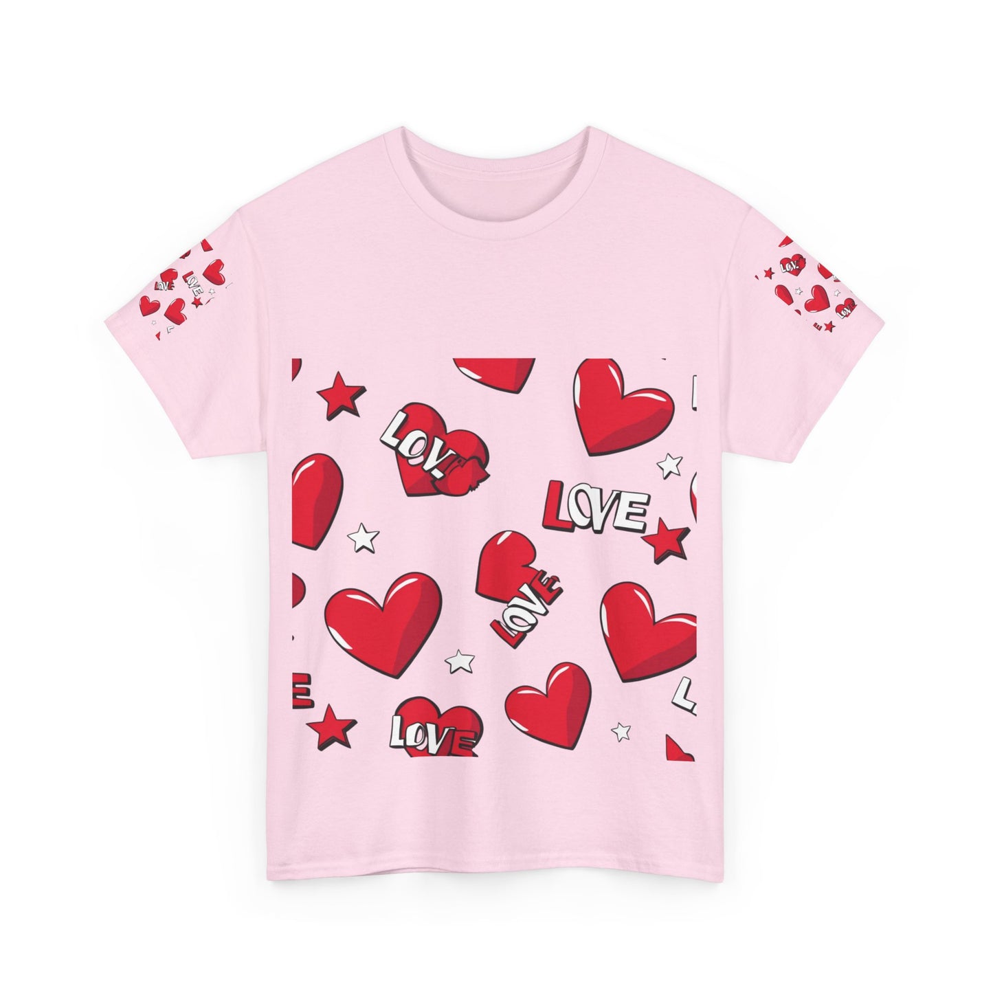 Maglietta in cotone pesante con cuore romantico - Perfetta per San Valentino e per tutti i giorni