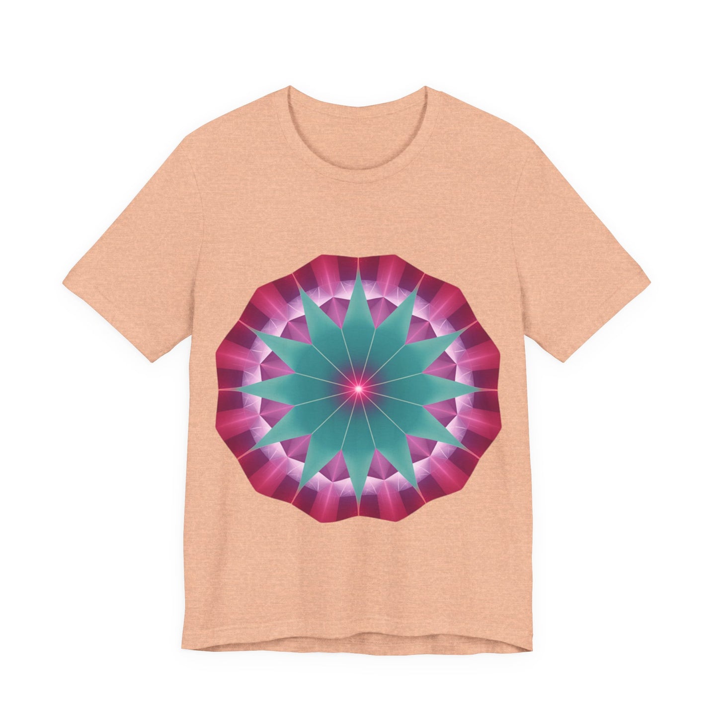 Vibrant Mandala T-Shirt, Graphic Tee, Casual Wear, Gifts for Art Lovers, Meditation Apparel, Festival Outfit