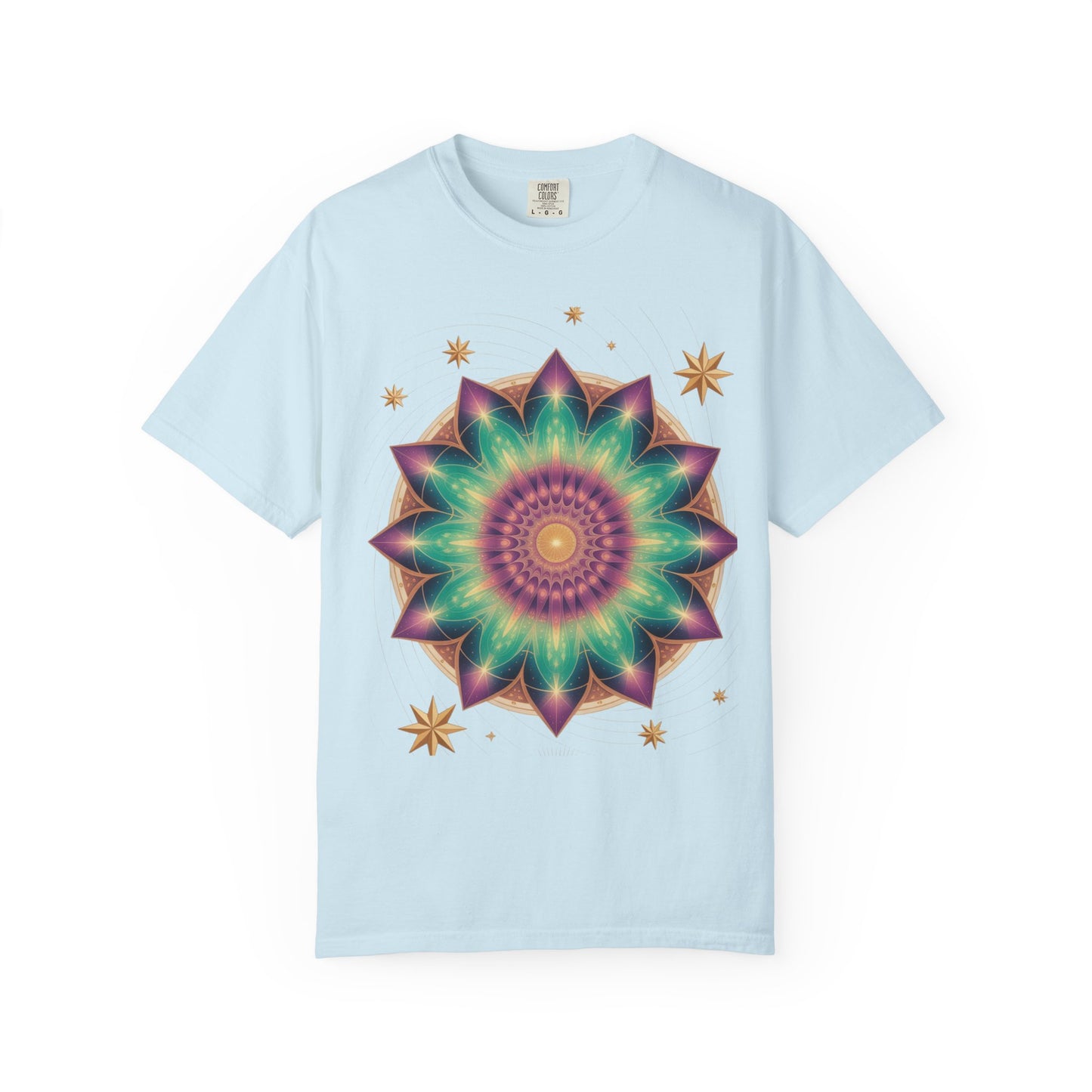 Tie-Dye Mandala T-Shirt, Spiritual Apparel, Bohemian Style Tee, Festival Wear, Eco-Friendly Fashion