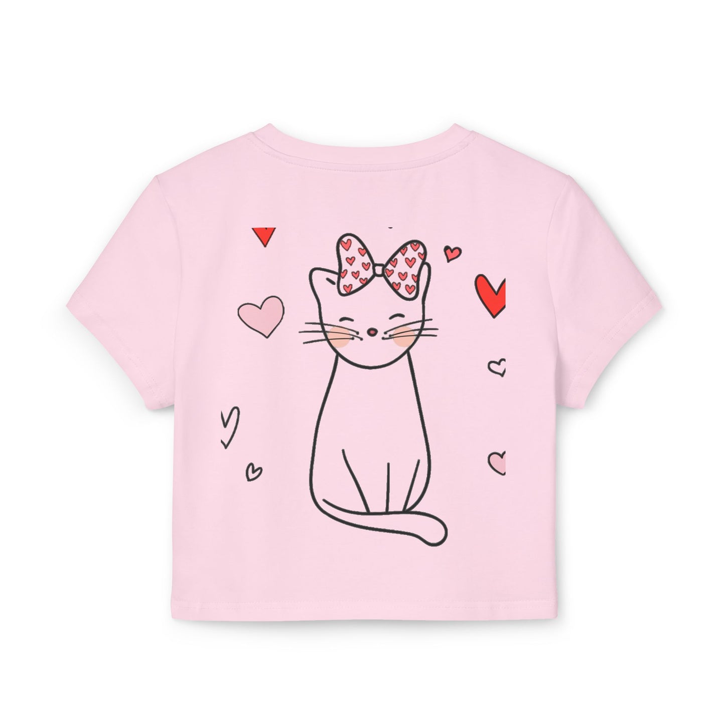 Camiseta de bebé para mujer con adorable diseño de corazón y adorable gato