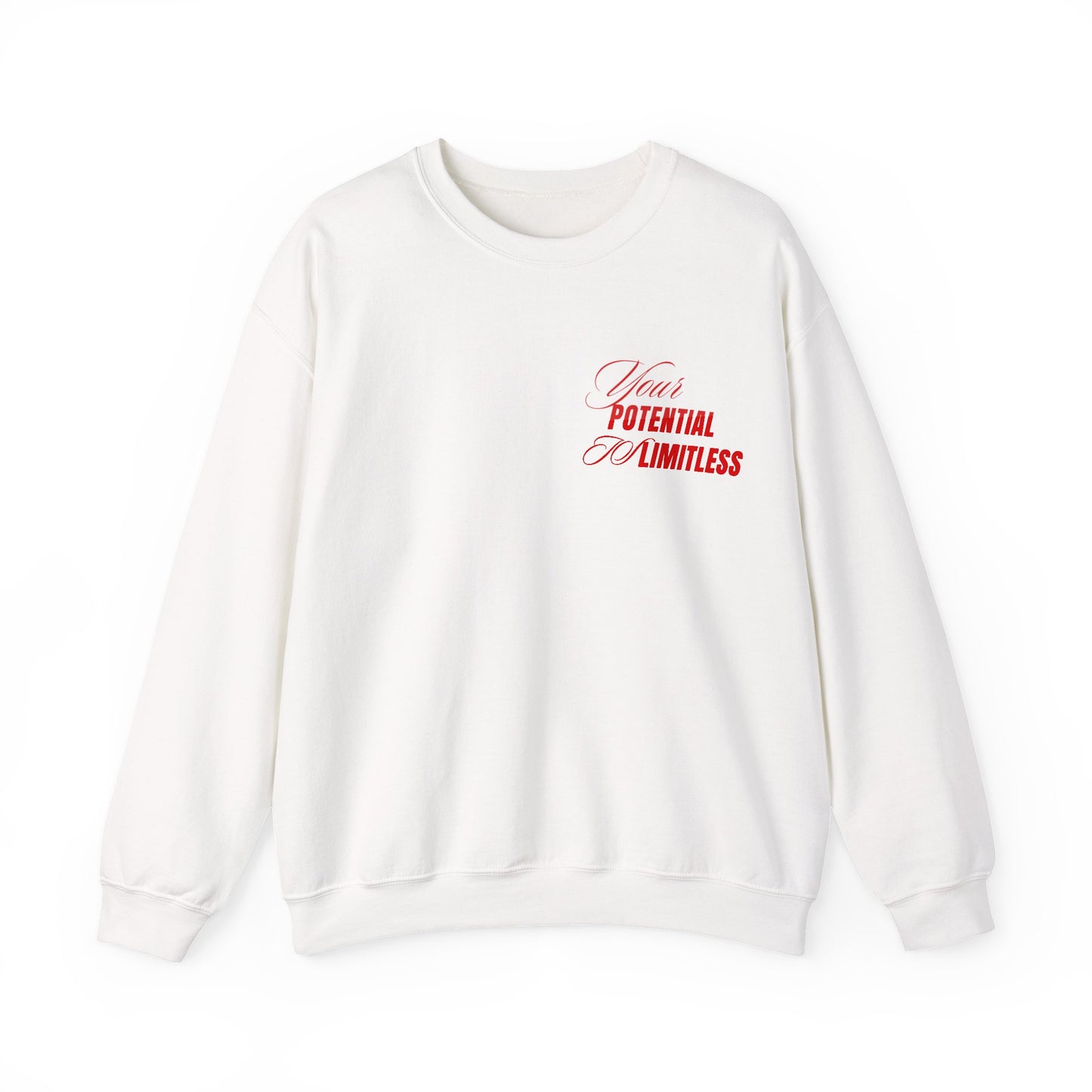 Inspirational Crewneck Sweatshirt - "Your Potential is Limitless"