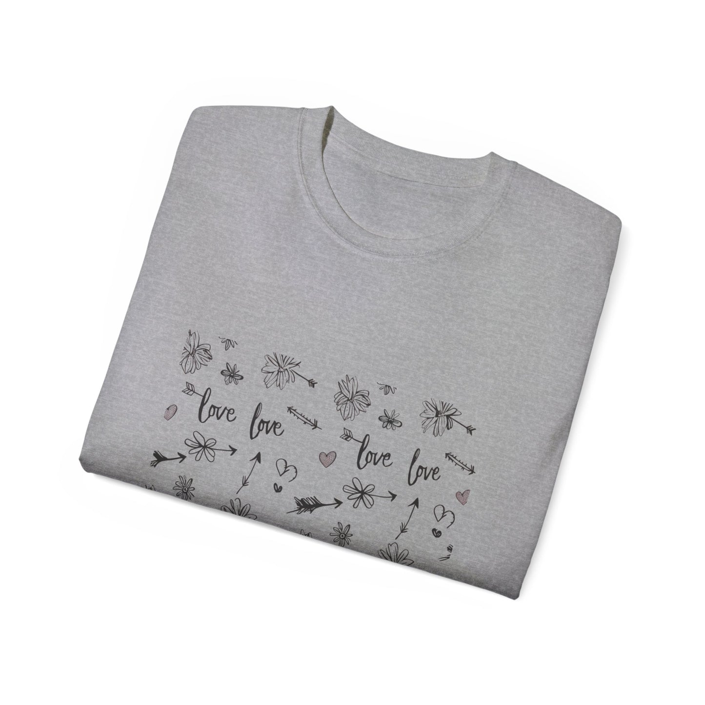 Love Floral Ultra Cotton Tee - Cute & Comfortable Shirt for Every Occasion