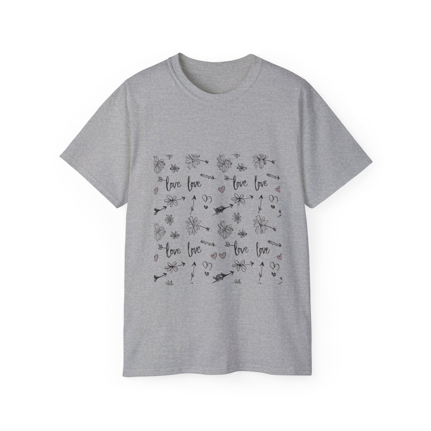 Love Floral Ultra Cotton Tee - Cute & Comfortable Shirt for Every Occasion