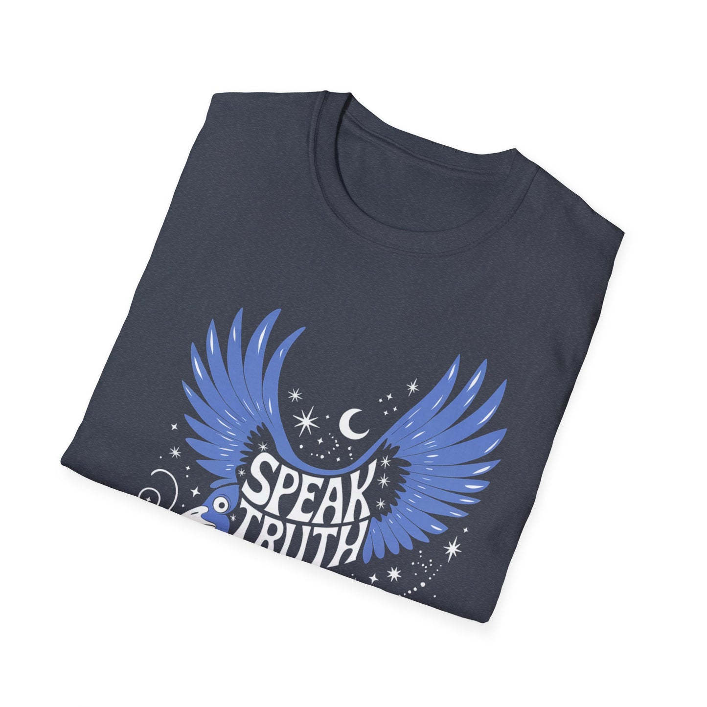 Blue Bird Graphic Womens T-Shirt, Casual Wear, Gift for Bird Lovers, Nature-Themed Apparel, Comfortable Everyday Tee