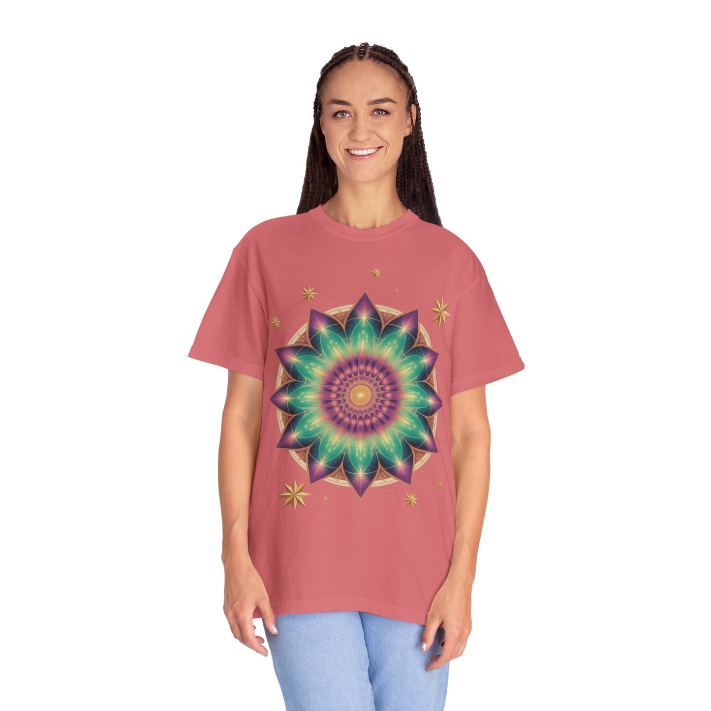 Tie-Dye Mandala T-Shirt, Spiritual Apparel, Bohemian Style Tee, Festival Wear, Eco-Friendly Fashion