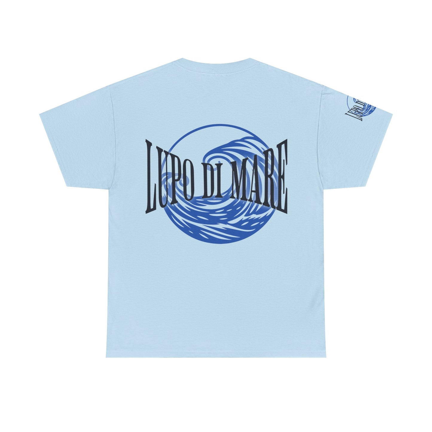 Camiseta de algodón grueso Lupo di Mare: camiseta gráfica Ocean Vibes